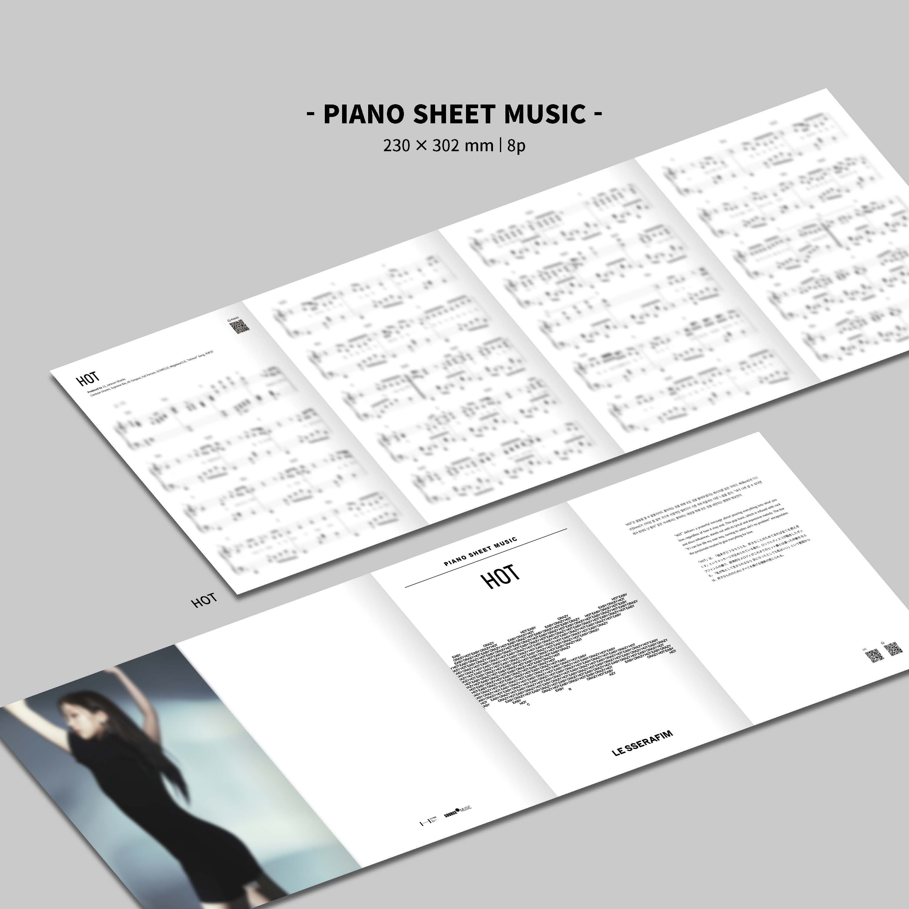 [PRE-ORDER] LE SSERAFIM - PIANO SHEET MUSIC PACKAGE