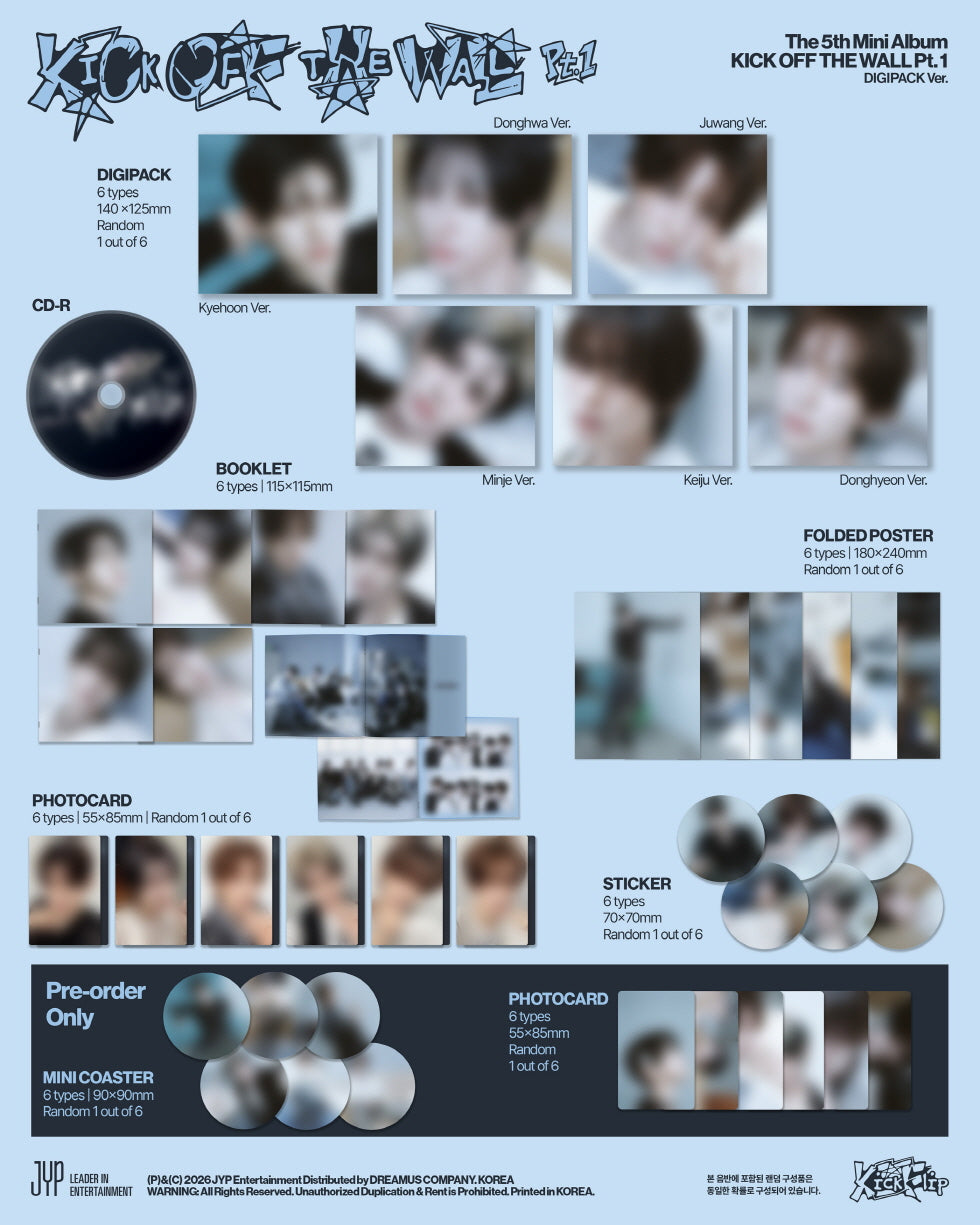 KICKFLIP - 5TH MINI ALBUM [KICK OFF THE WALL PT.1] DIGIPACK VER. (K7-6A06-103) - image 2 [218b27d1d48d]