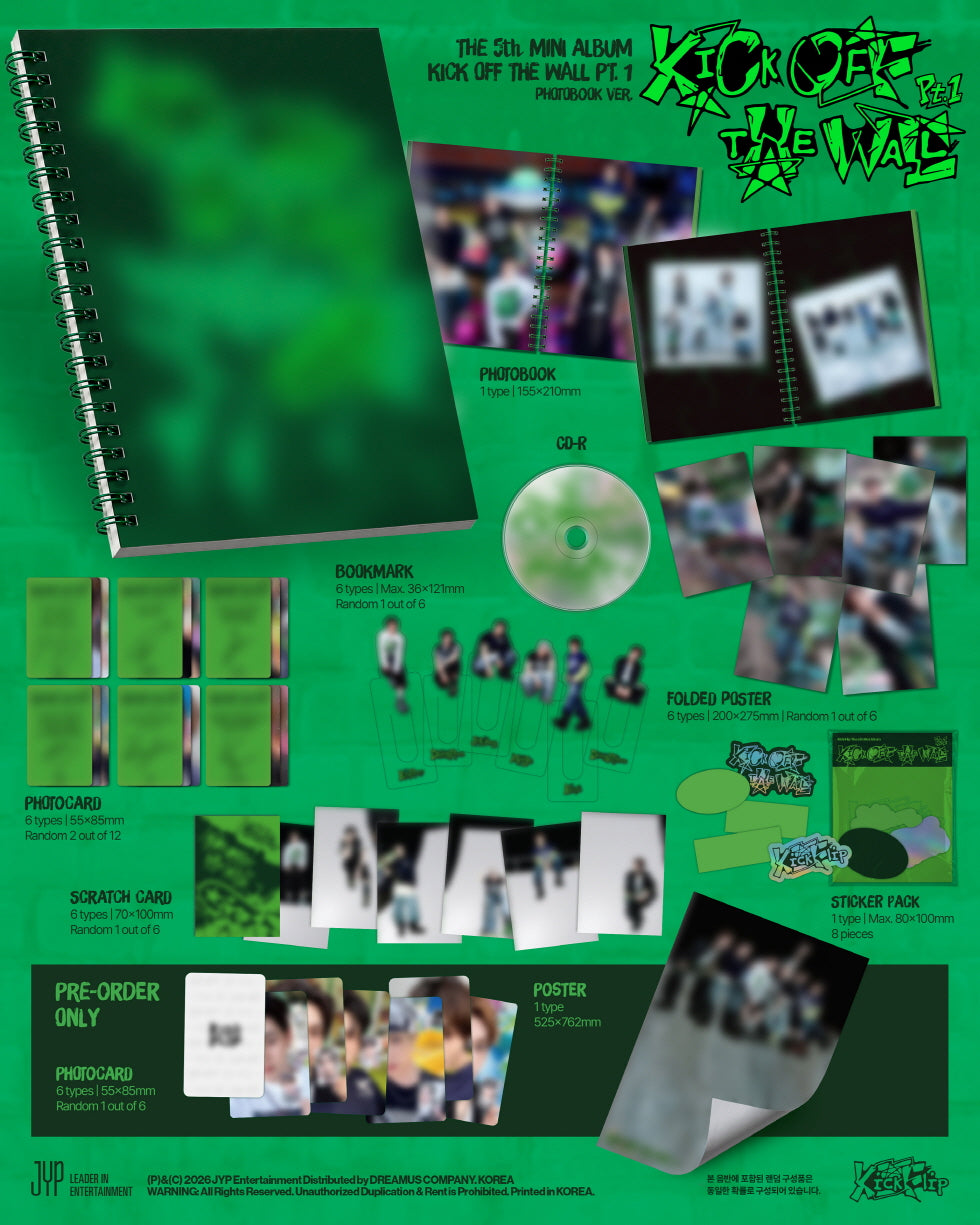 KICKFLIP - 5TH MINI ALBUM [KICK OFF THE WALL PT.1] PHOTOBOOK VER. (K7-6A06-104) - image 2 [044603352278]