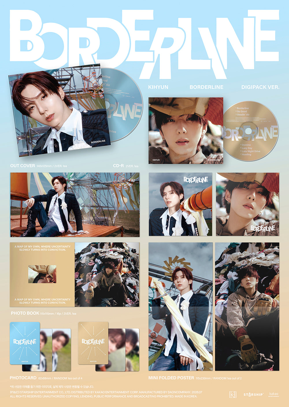 KIHYUN (MONSTA X) - EP [BORDERLINE] (DIGIPACK VER.)