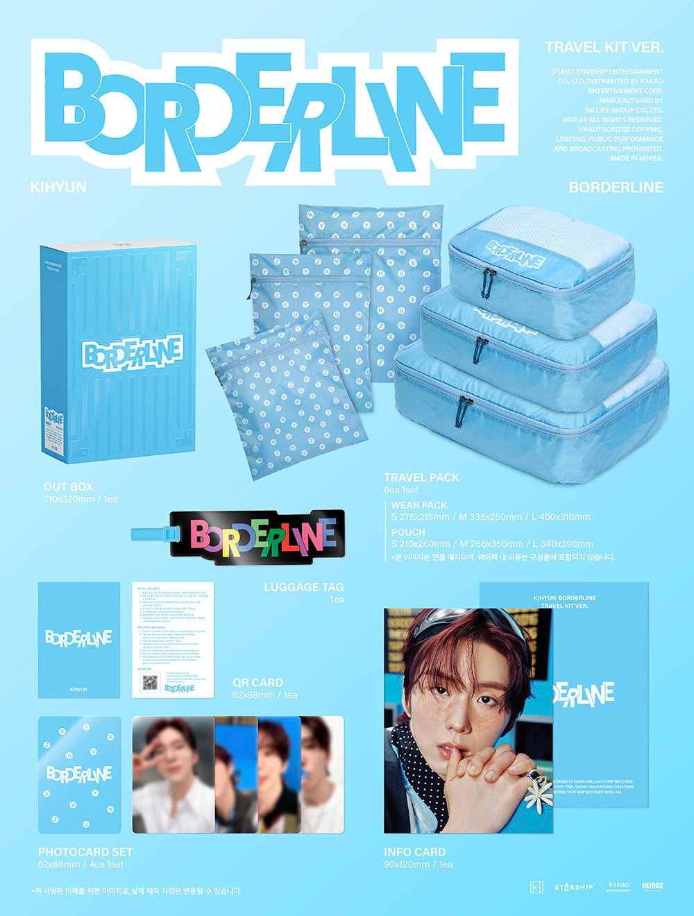 KIHYUN - EP [BORDERLINE] (TRAVEL KIT VER.)