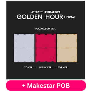 [PRE-ORDER] ATEEZ - GOLDEN HOUR : PART.2 (POCAALBUM VER.) [11TH EP ALBUM] + MAKESTAR POB PHOTOCARD