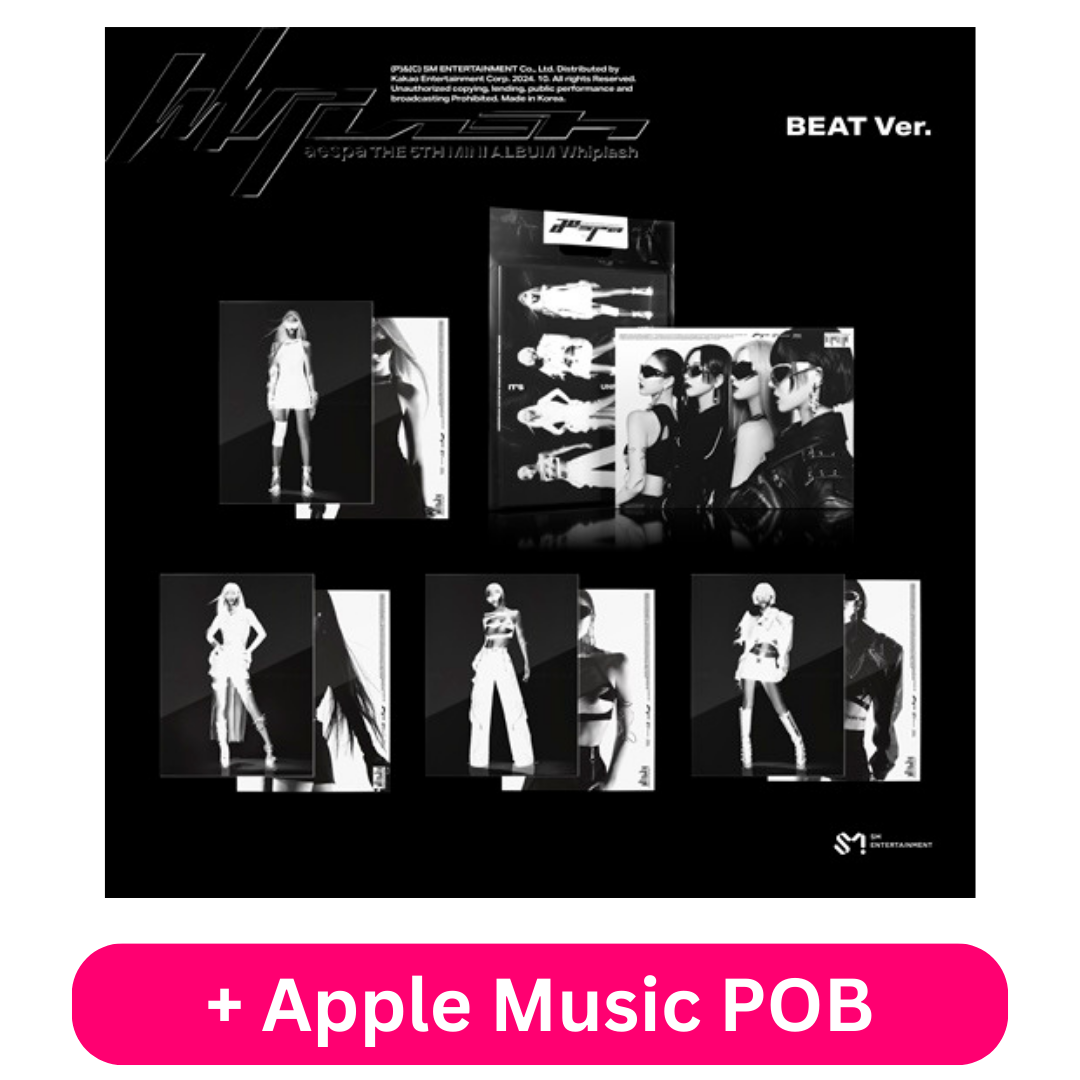 [PRE-ORDER] AESPA - WHIPLASH (BEAT VER.) + APPLE MUSIC POB PHOTOCARD