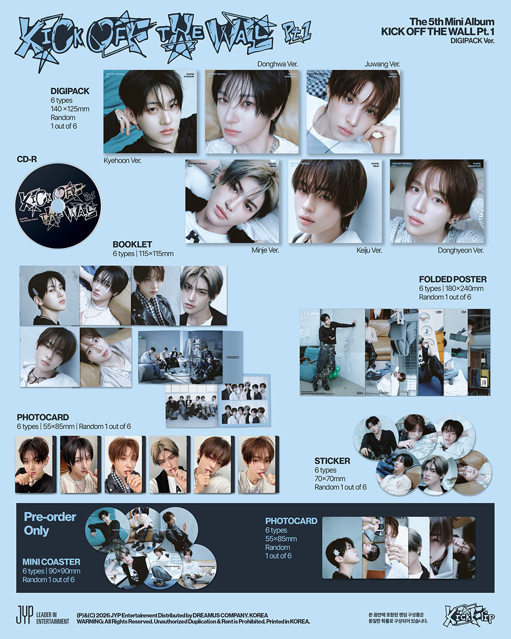 KICKFLIP - 5TH MINI ALBUM [KICK OFF THE WALL PT.1] DIGIPACK VER.