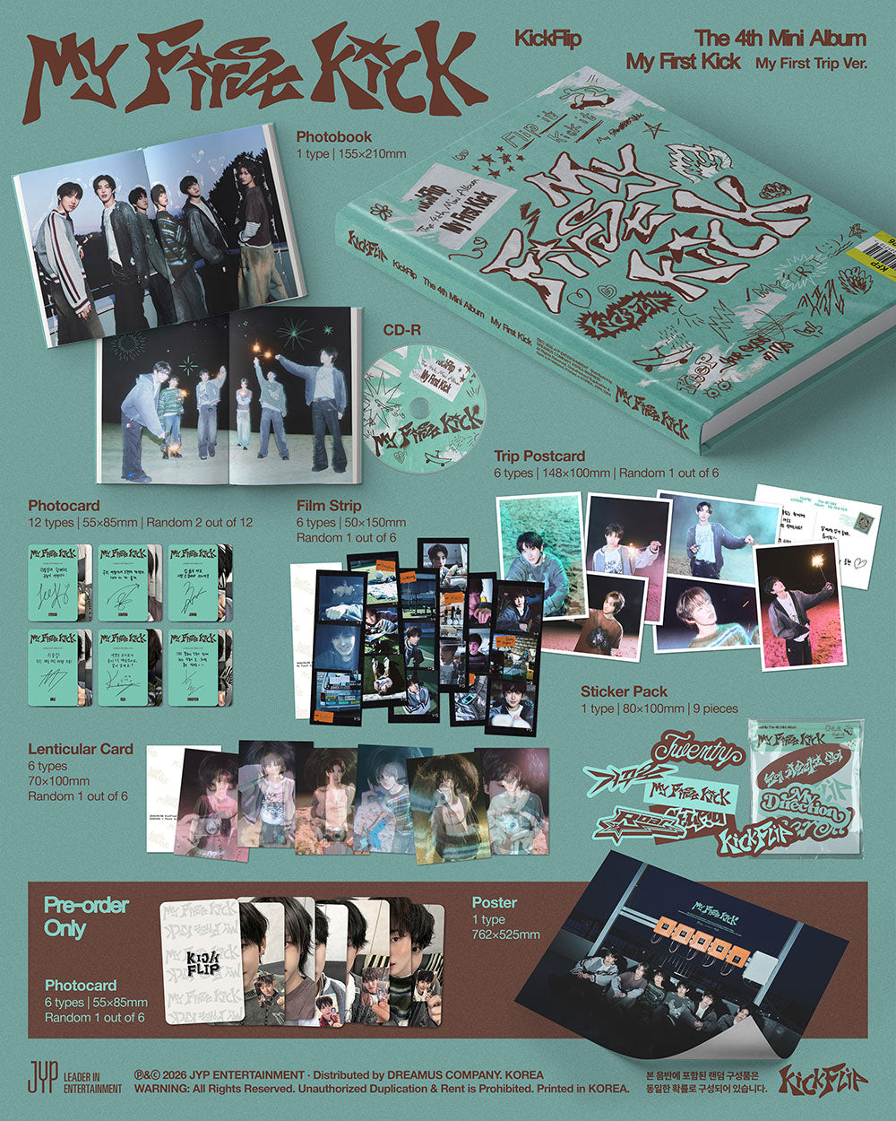 KICKFLIP - 4TH MINI ALBUM [MY FIRST KICK] MY FIRST TRIP VER.