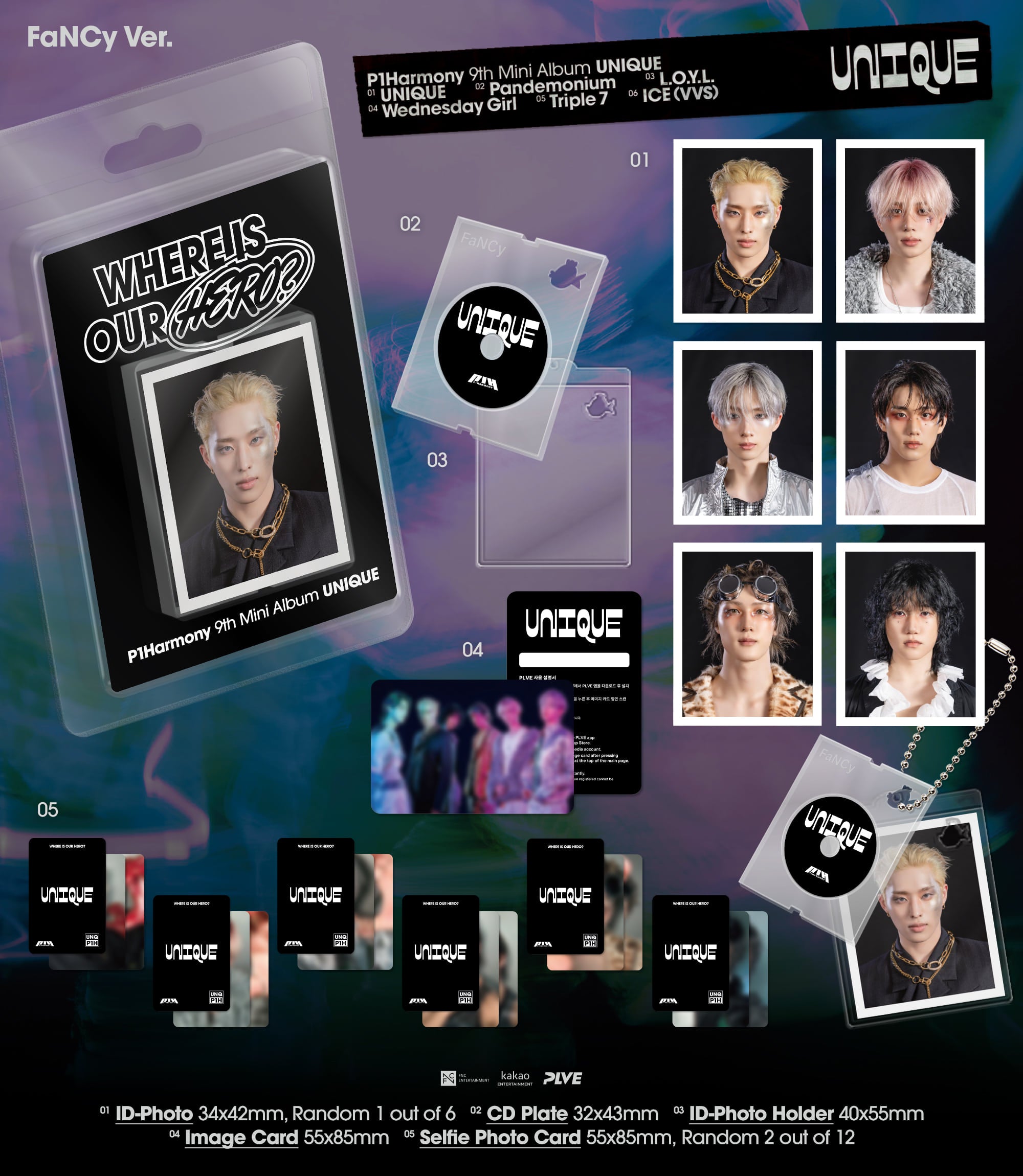 [PRE-ORDER] P1HARMONY - 9TH MINI ALBUM [UNIQUE] (FANCY VER.) + SOUNDWAVE PHOTOCARD