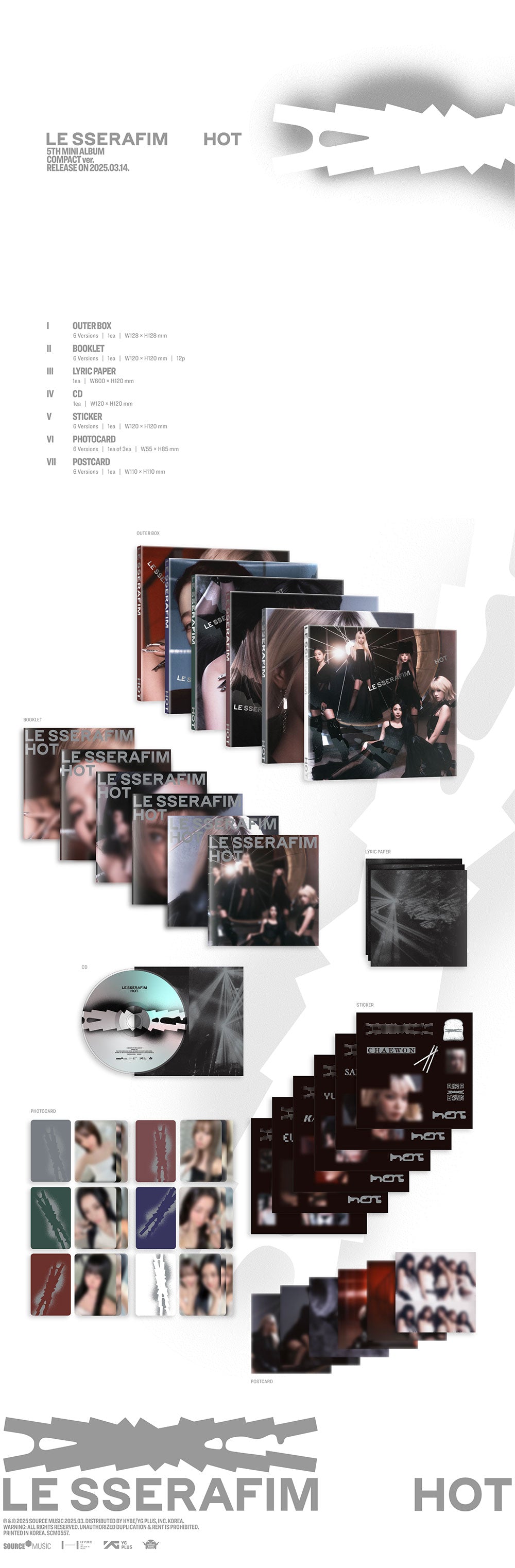 LE SSERAFIM HOT COMPACT h82 ユンジン Amazon.co.jp: [ COMPACT ver. ] ルセラフィム - 5TH MINI ALBUM [ HOT