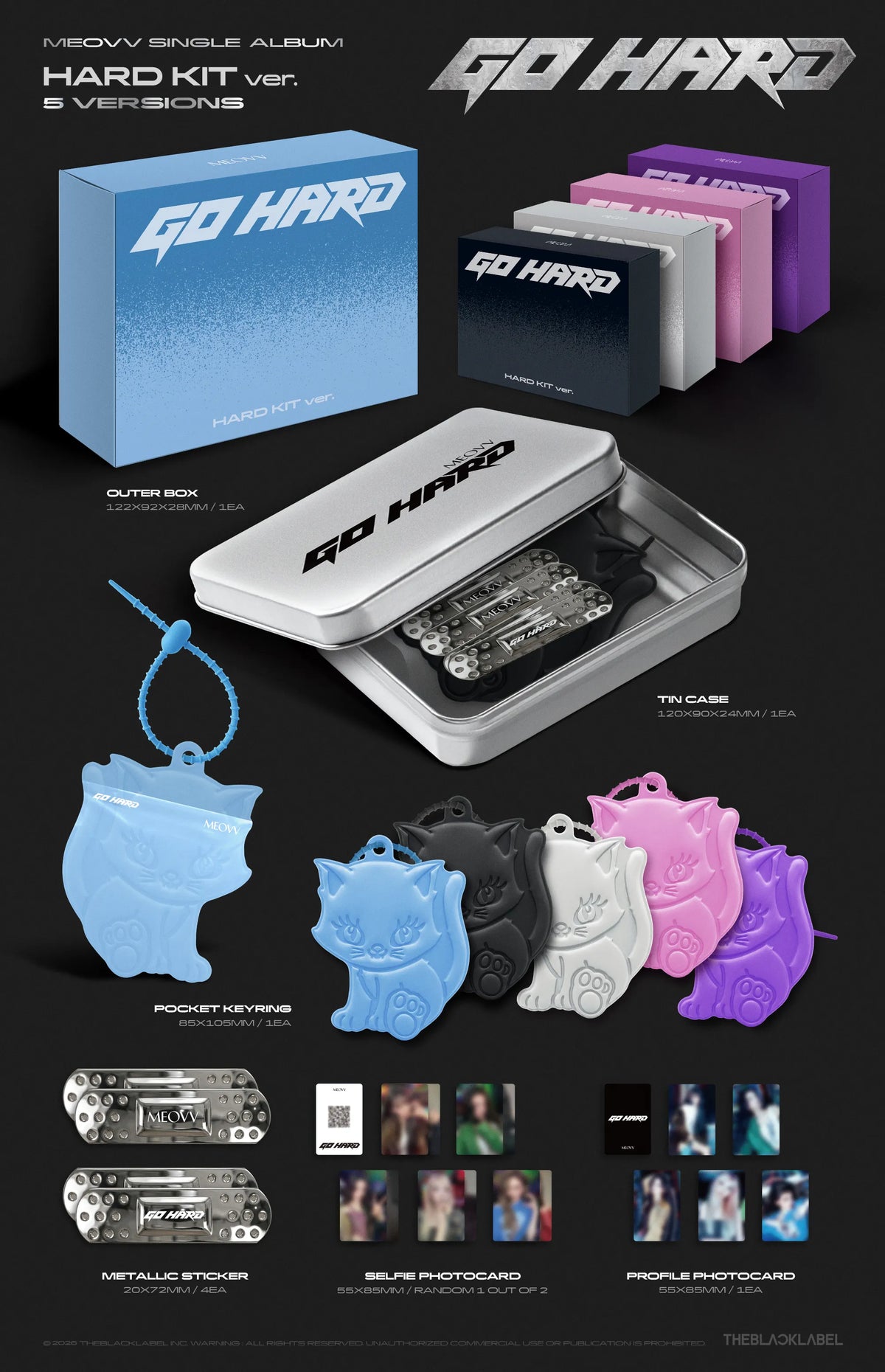 MEOVV - Single Album [GO HARD] HARD KIT ver. + MAKESTAR POB (M10-6A14-205) - image 3