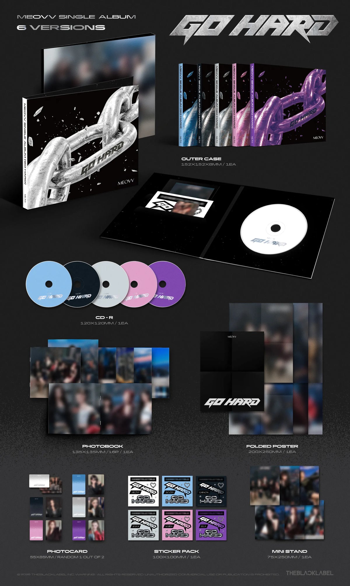 MEOVV - Single Album [GO HARD] + MAKESTAR POB (M10-6A14-207) - image 3