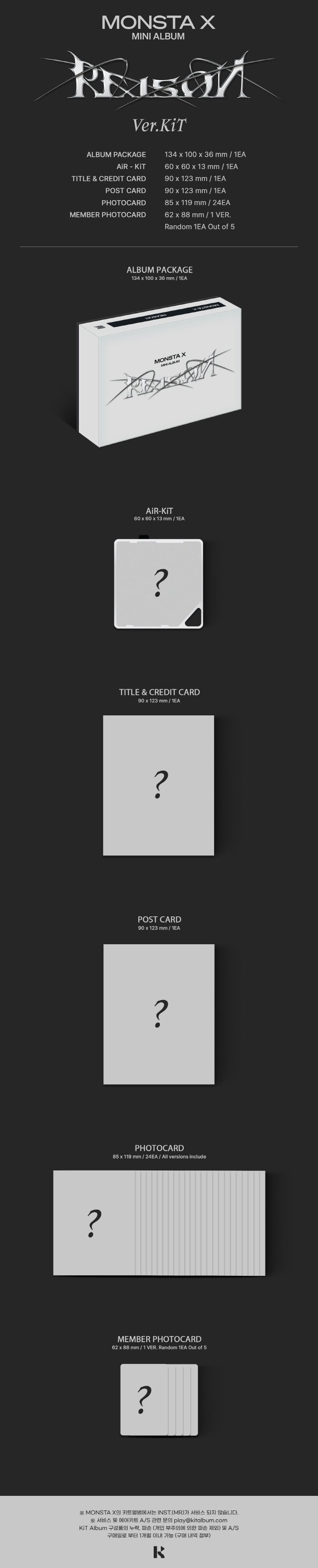 MONSTA X - REASON (12TH MINI ALBUM) KIT VER. (M7-3110-116) - image 2 [27063b7614a5]