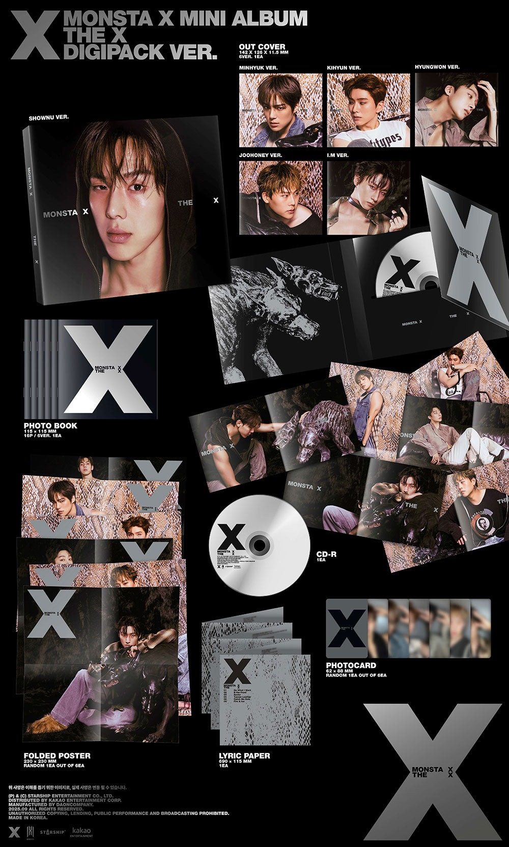 MONSTA X - THE X (DIGIPACK VER.) [13TH MINI ALBUM]