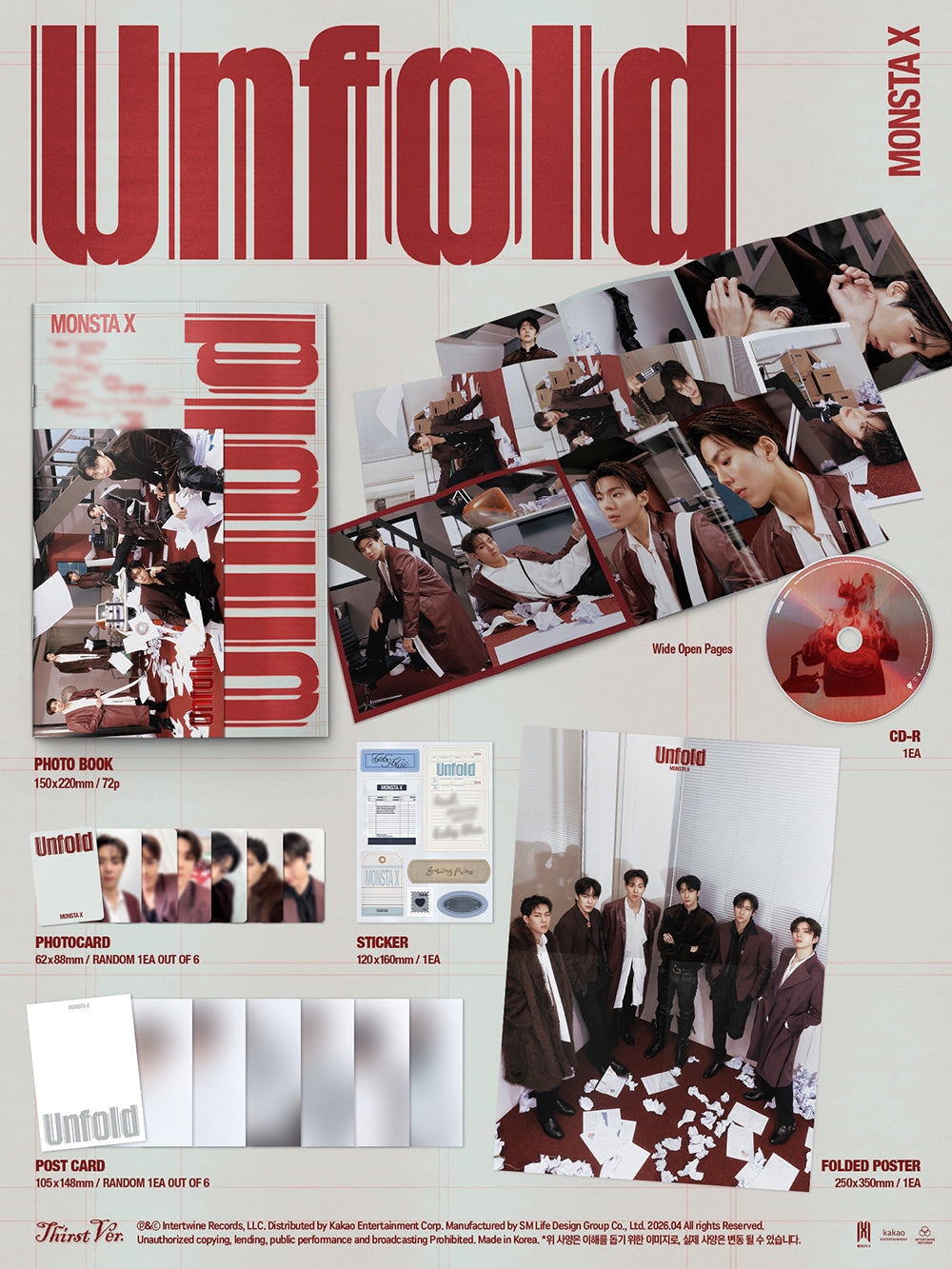 MONSTA X - AMERICAN STUDIO ALBUM [UNFOLD] – TOKKI-SHOP