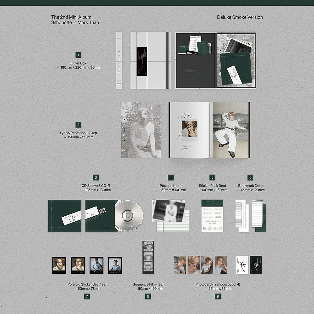 MARK TUAN (GOT7) - SILHOUETTE (SMOKE DELUXE VER.) [2ND MINI ALBUM]