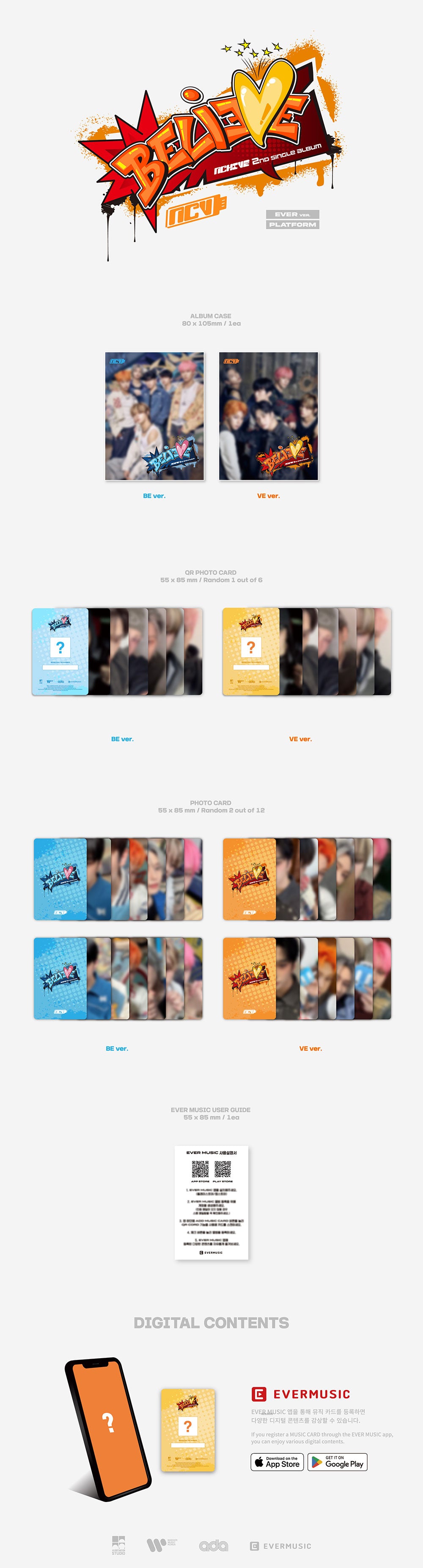 [PRE-ORDER] NCHIVE - BELIEVE (EVER VER.) [2ND SINGLE ALBUM]