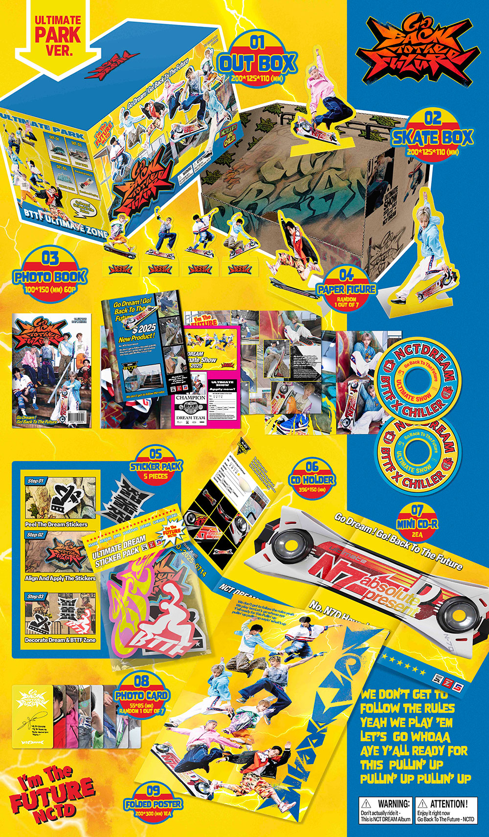 [PRE-ORDER] NCT DREAM - GO BACK TO THE FUTURE (ULTIMATE PARK VER.) + MAKESTAR POB PHOTOCARD