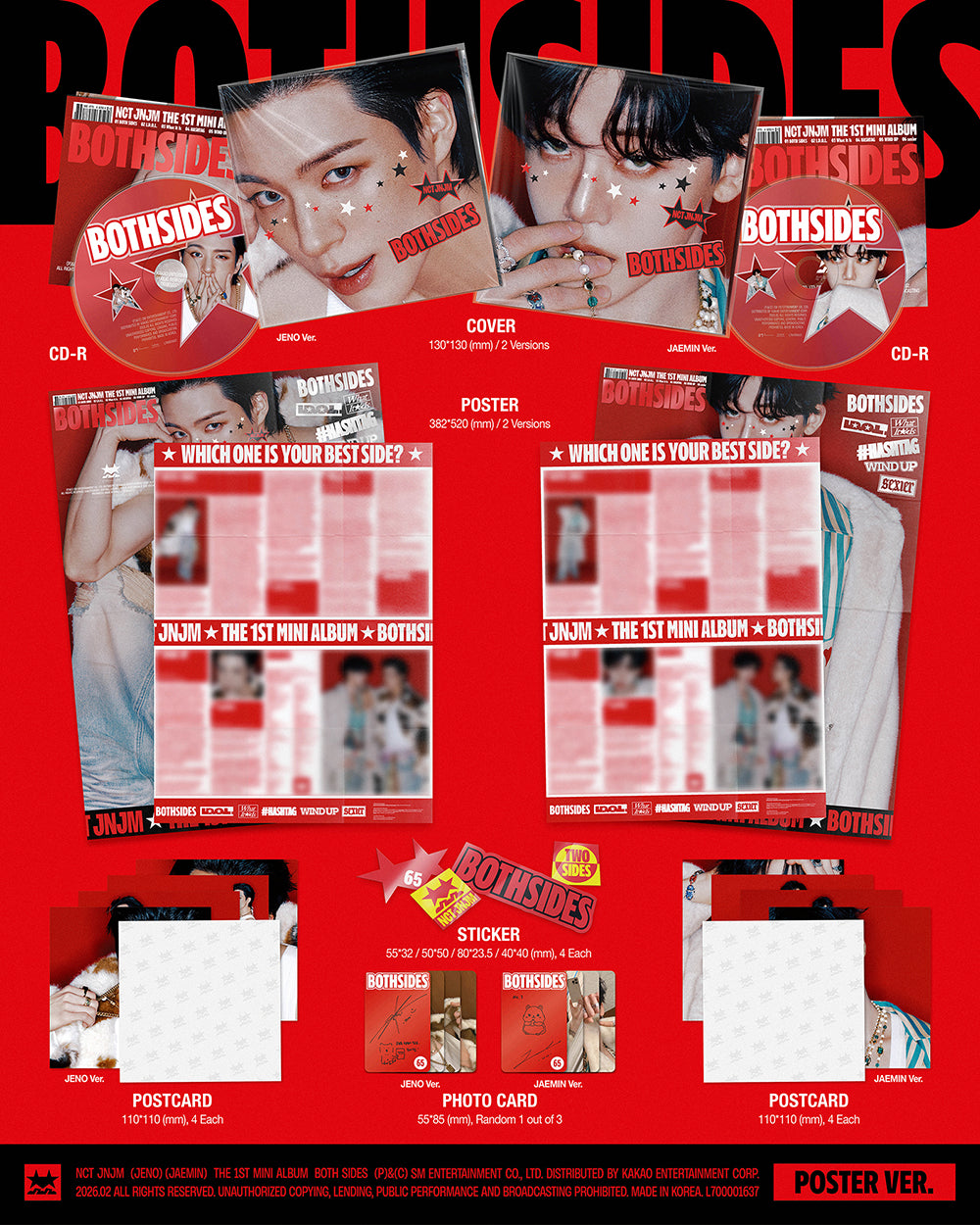 NCT JNJM - 1ST MINI ALBUM [BOTH SIDES] (POSTER VER.) – TOKKI-SHOP