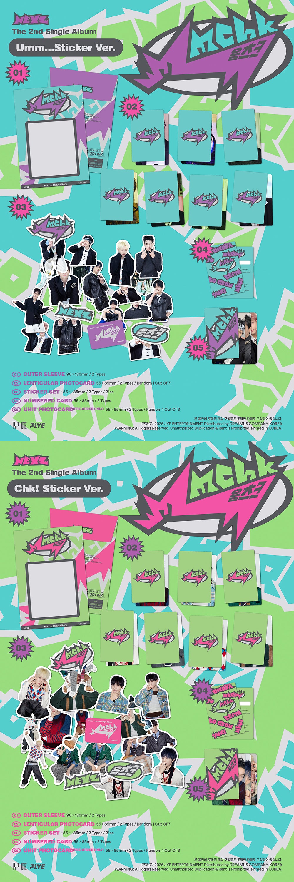 NEXZ - 2ND SINGLE ALBUM [MMCHK] (STICKER VER.)