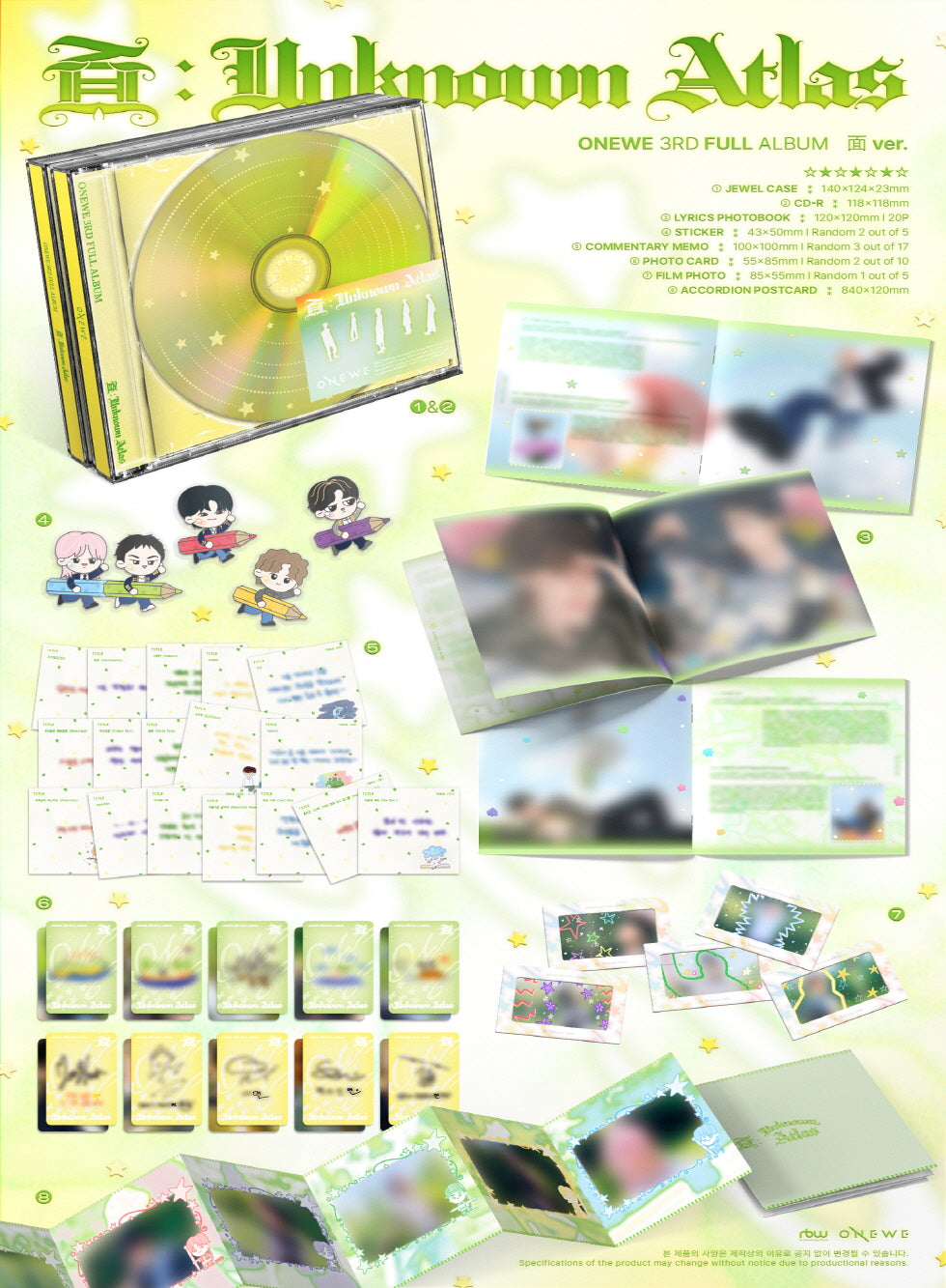 ONEWE - 3RD FULL ALBUM [面 : UNKNOWN ATLAS] (面 VER.) (O7-6820-102) - image 2 [f95215f7359e]