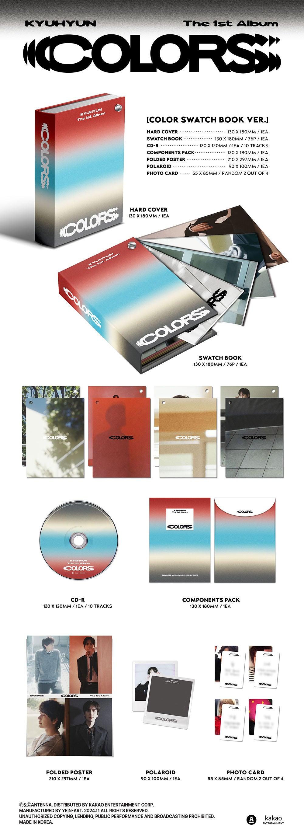 KYUHYUN (SUPER JUNIOR) - COLORS (COLOR SWATCH BOOK VER.) [1ST ALBUM]