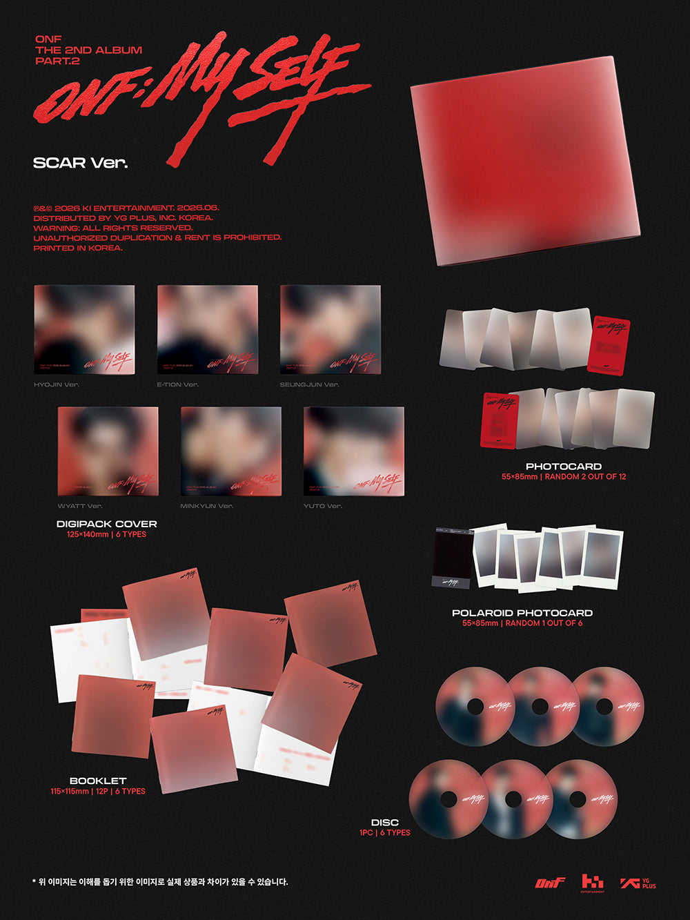 ONF - 2ND ALBUM PART.2 [ONF:MY SELF] (DIGIPACK VER.)