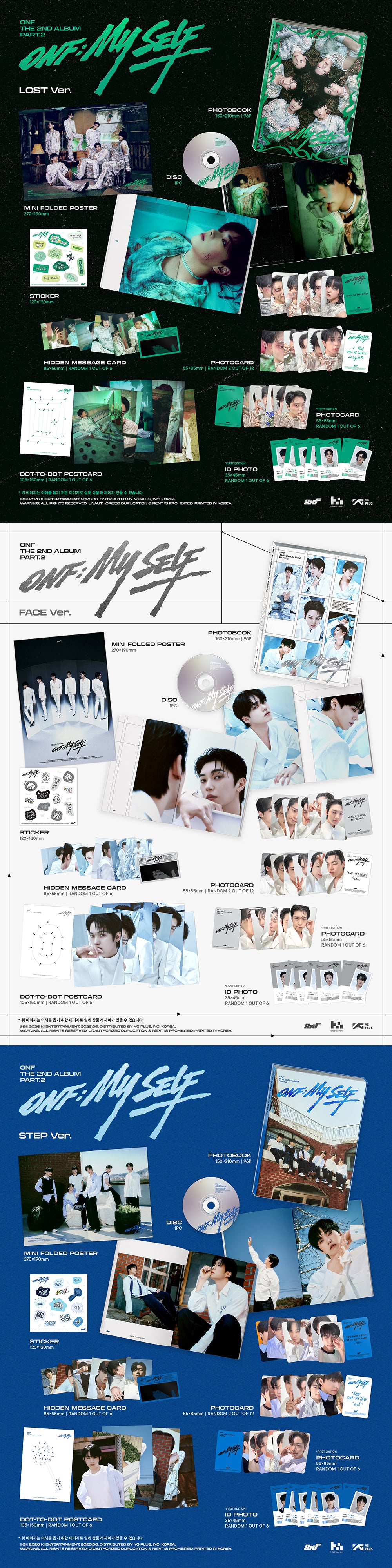 ONF - 2ND ALBUM PART.2 [ONF:MY SELF] (PHOTOBOOK VER.)