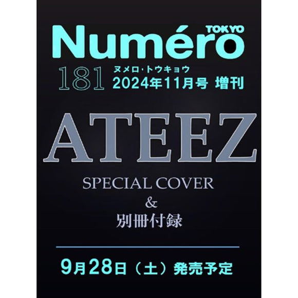 ATEEZ - NUMERO TOKYO SPECIAL ISSUE JAPANESE MAGAZINE 11.2024