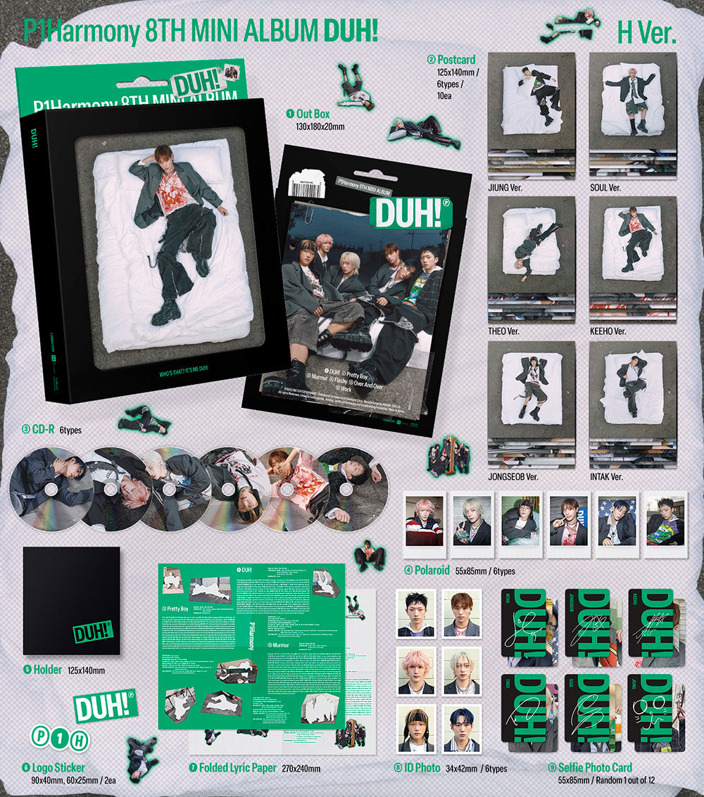 P1HARMONY - DUH! (H VERSION) [8TH MINI ALBUM] – TOKKI-SHOP
