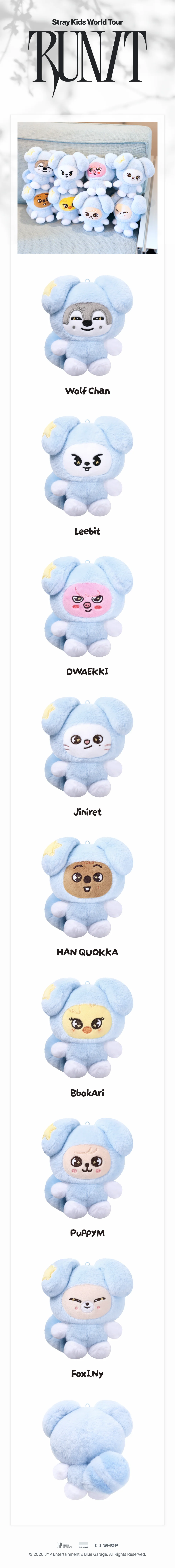 STRAY KIDS - SKZOO PLUSH in TASY [WORLD TOUR 'RUN IT' MD]