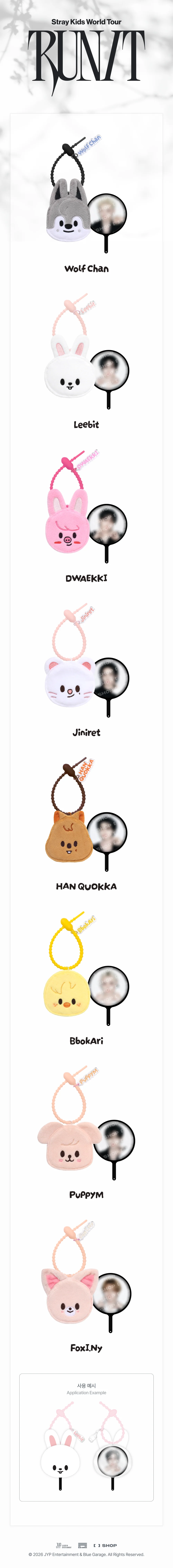 STRAY KIDS - SKZOO PLUSH MINI PICKET KEYRING [WORLD TOUR 'RUN IT' MD]