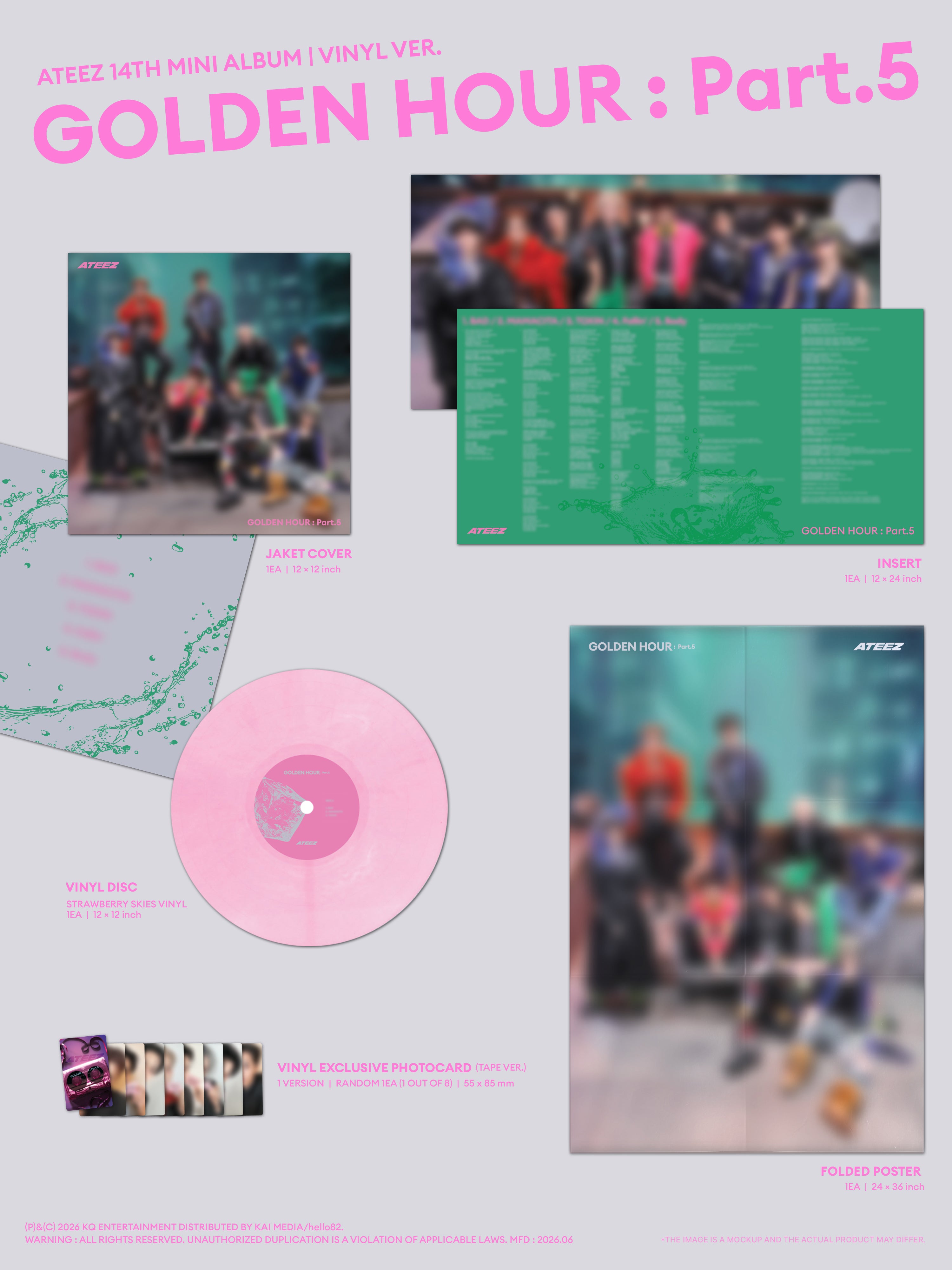 ATEEZ - GOLDEN HOUR : Part.5 (VINYL VER.) - POP-UP Exclusive