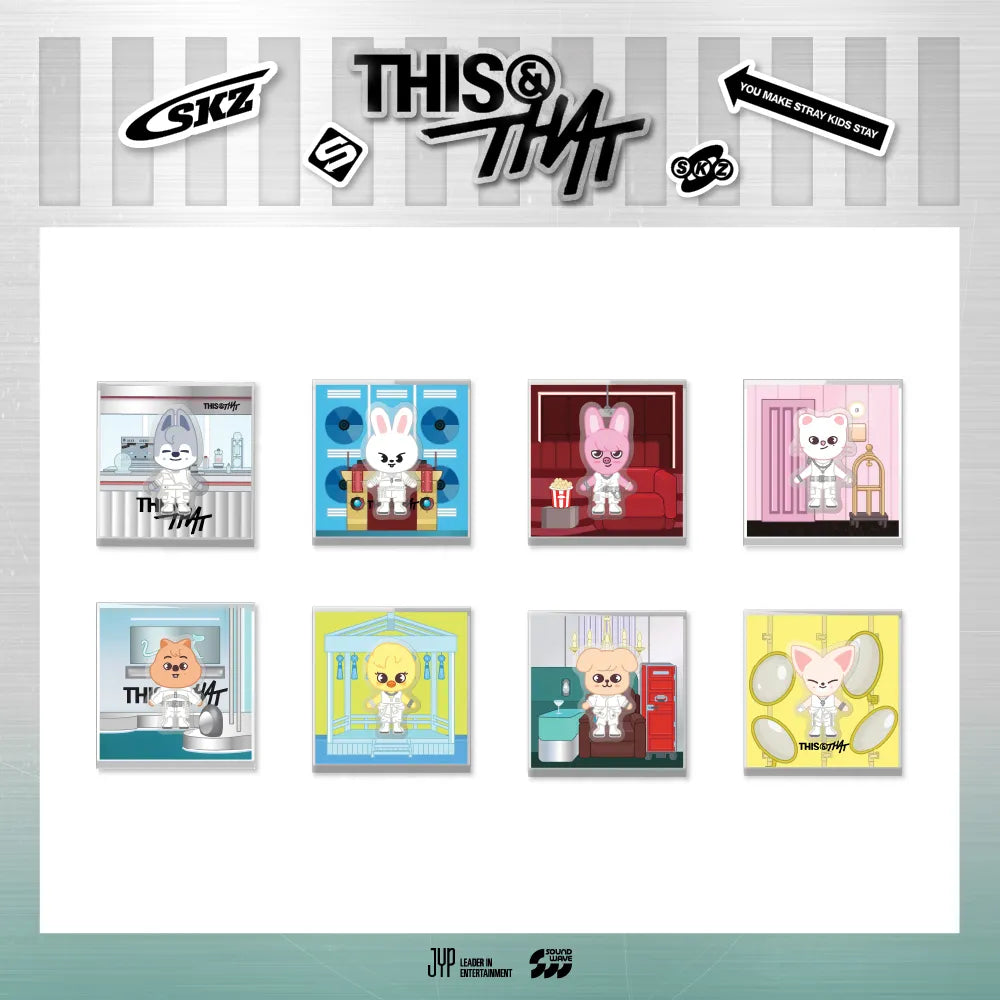Stray Kids - SKZOO SPINNING MAGNET - Week1 THIS & THAT POP-UP MD (S1-6B29-2113) - image 1