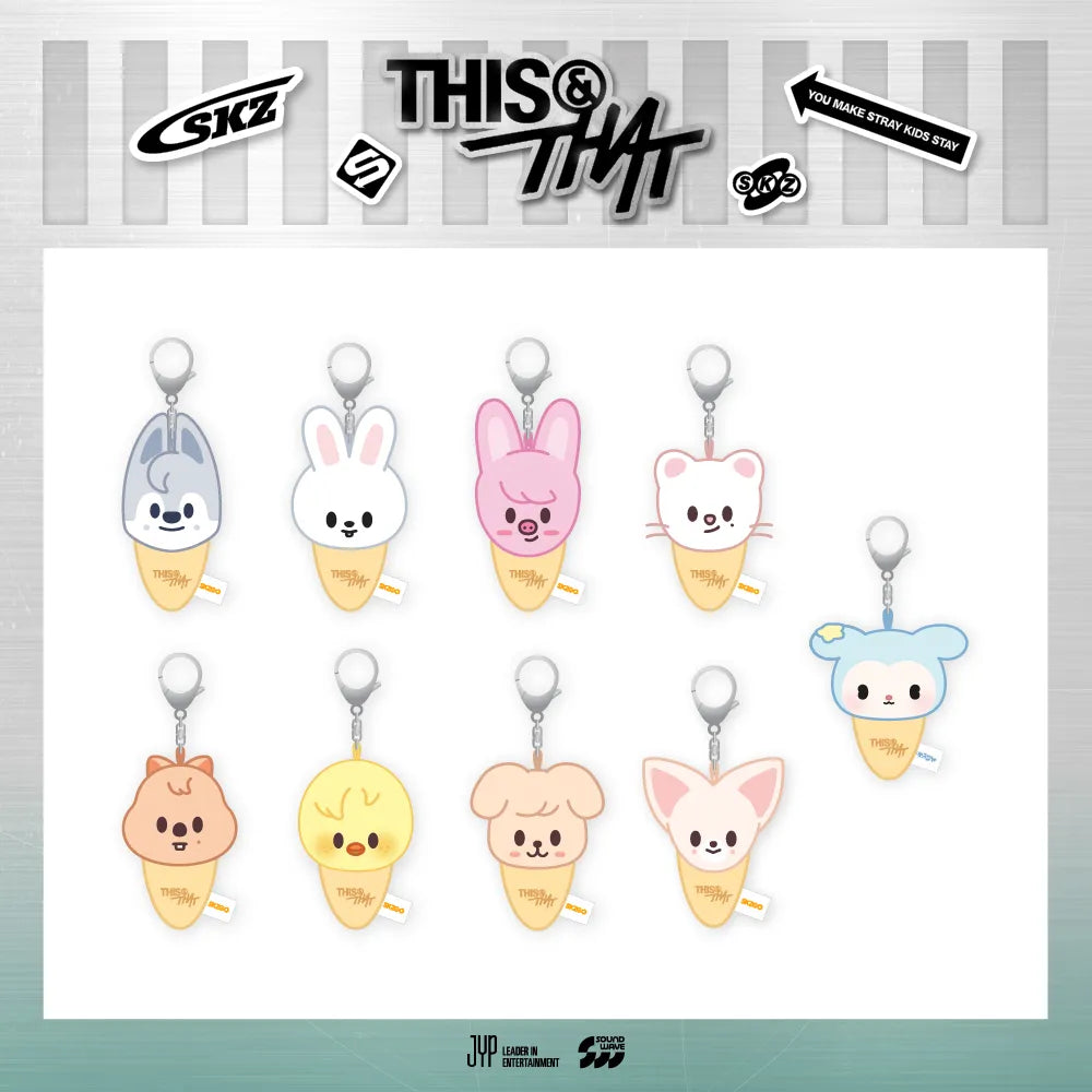 Stray Kids - PLUSH KEYRING ICECREAM Ver. - Week1 THIS & THAT POP-UP MD (S1-6B29-217) - image 1