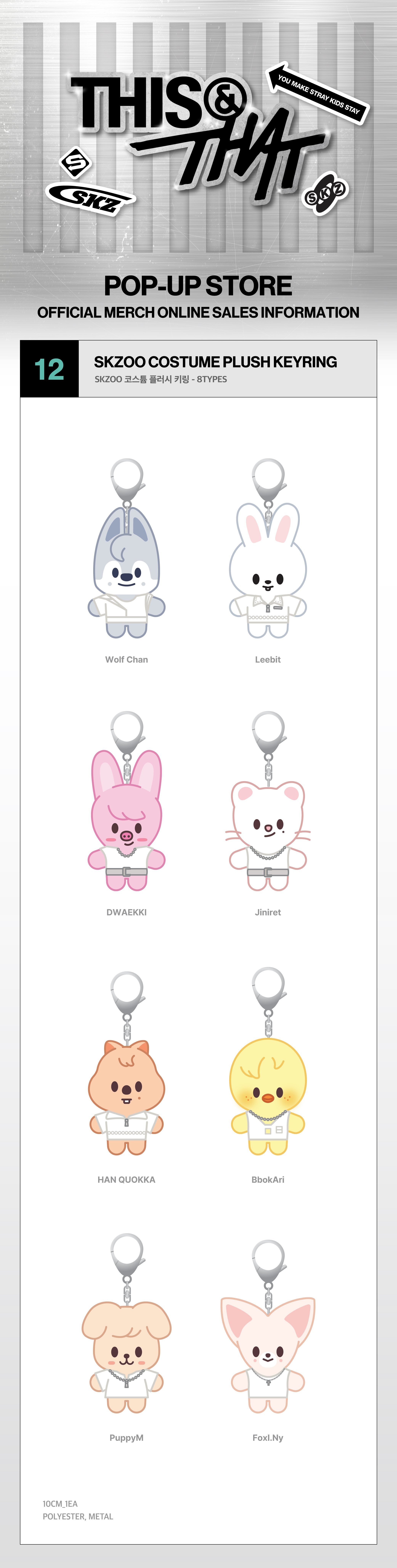 Stray Kids - SKZOO COSTUME PLUSH KEYRING - Week1 THIS & THAT POP-UP MD (S1-6B29-235) - image 2