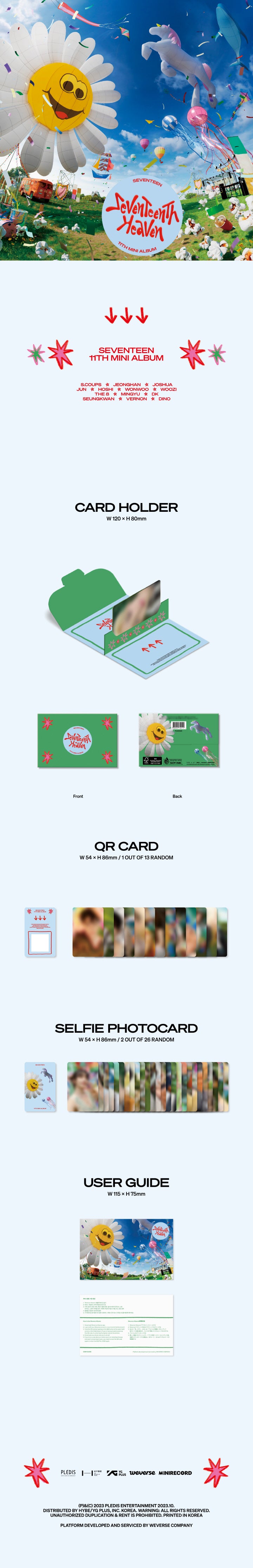 SEVENTEEN - 11TH MINI ALBUM [SEVENTEENTH HEAVEN] WEVERSE ALBUMS VER. (S4-3A23-114) - image 2 [3196239b1608]