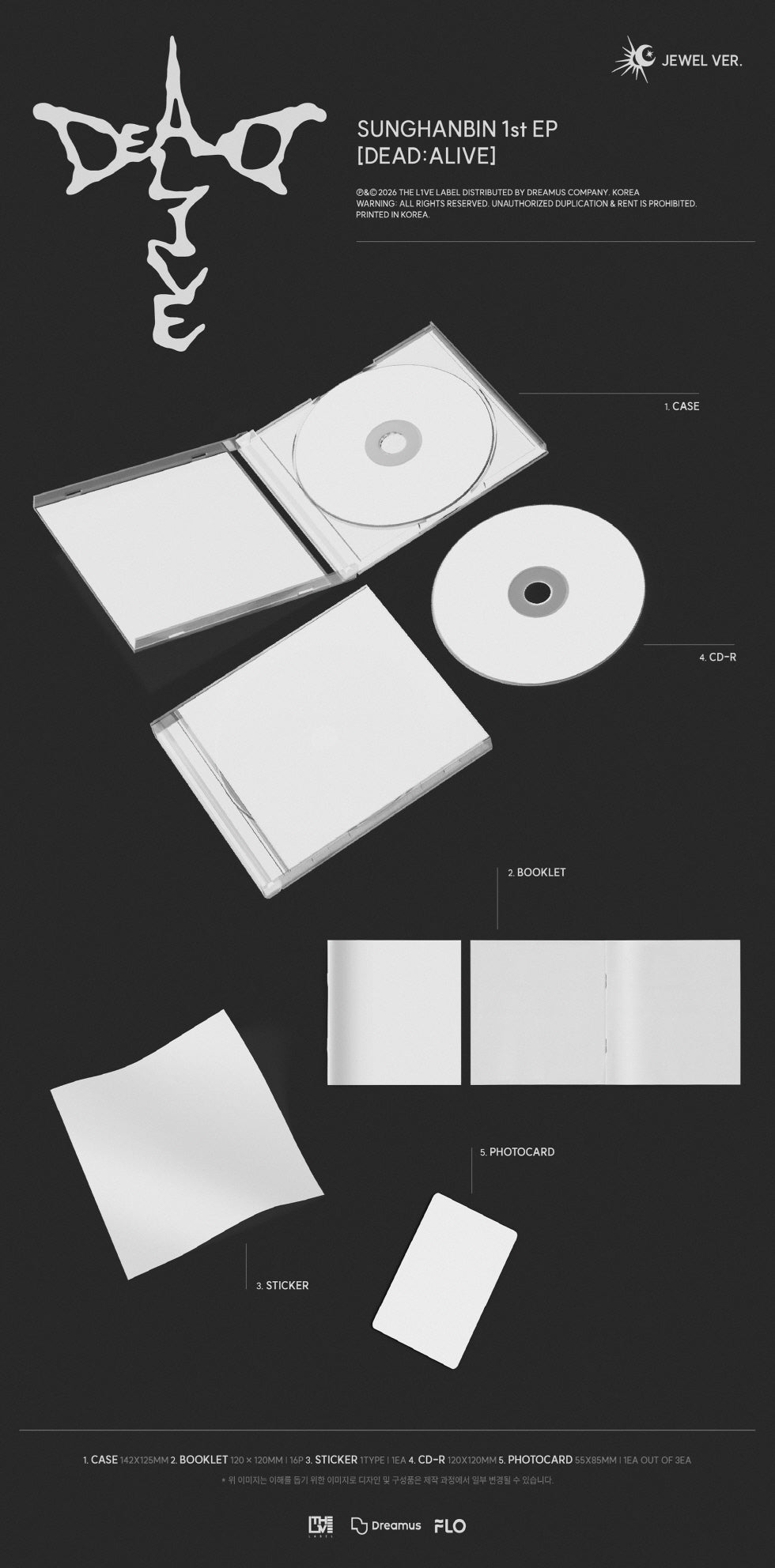 SUNGHANBIN - 1ST EP ALBUM [DEAD:ALIVE] (S44-6A12-104) - image 2 [d90ab3583b21]