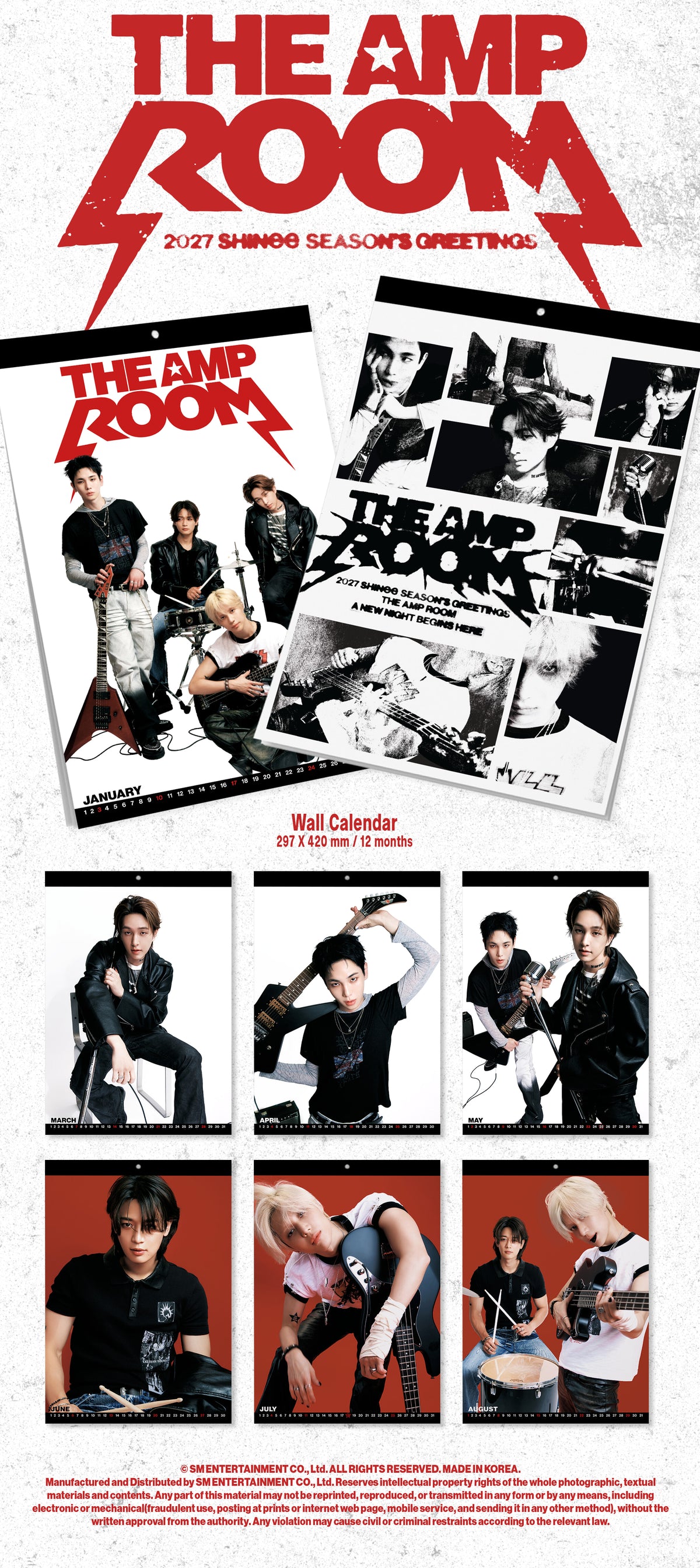 SHINEE - 2027 WALL CALENDAR (S6-6C24-101) - image 2 [bf641418a58a]