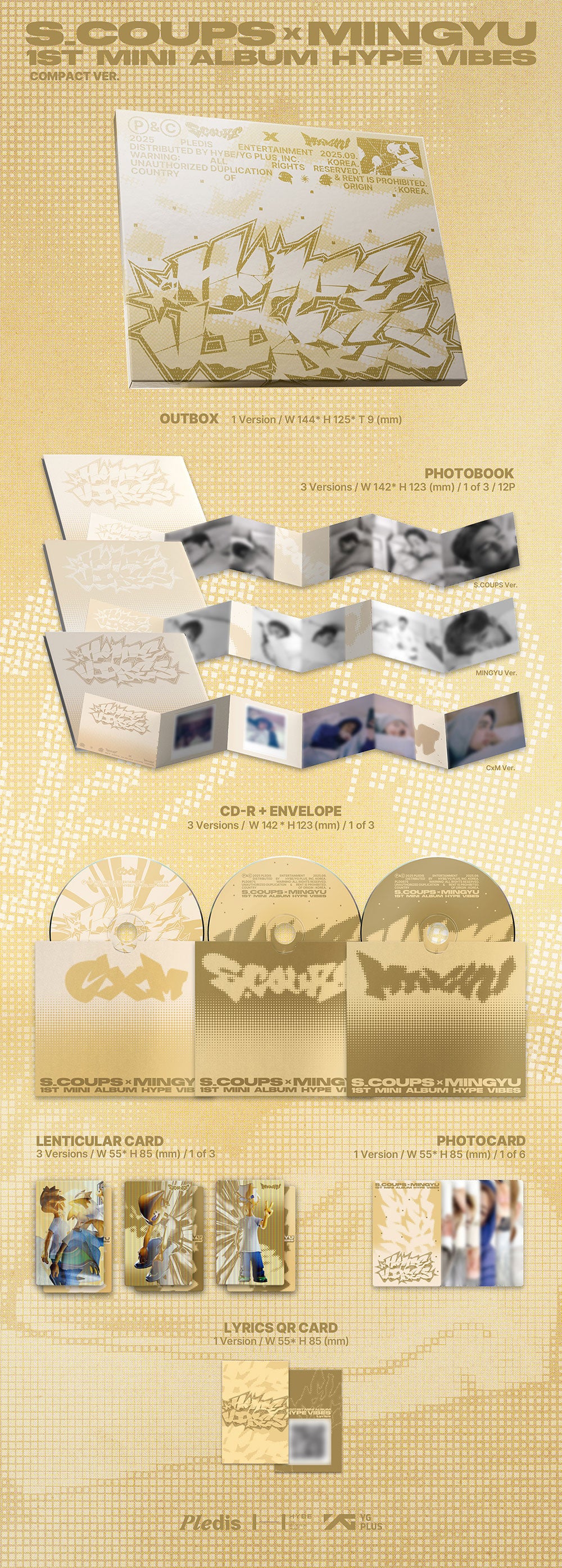 S.COUPS X MINGYU (SEVENTEEN) - HYPE VIBES (COMPACT VER.) [1ST MINI ALBUM]