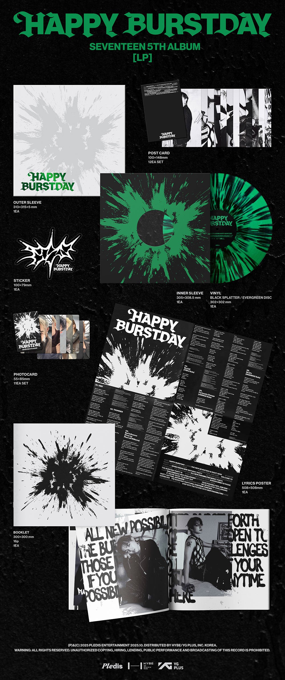 SEVENTEEN - HAPPY BURSTDAY (LP VER.) [5TH ALBUM] – TOKKI-SHOP