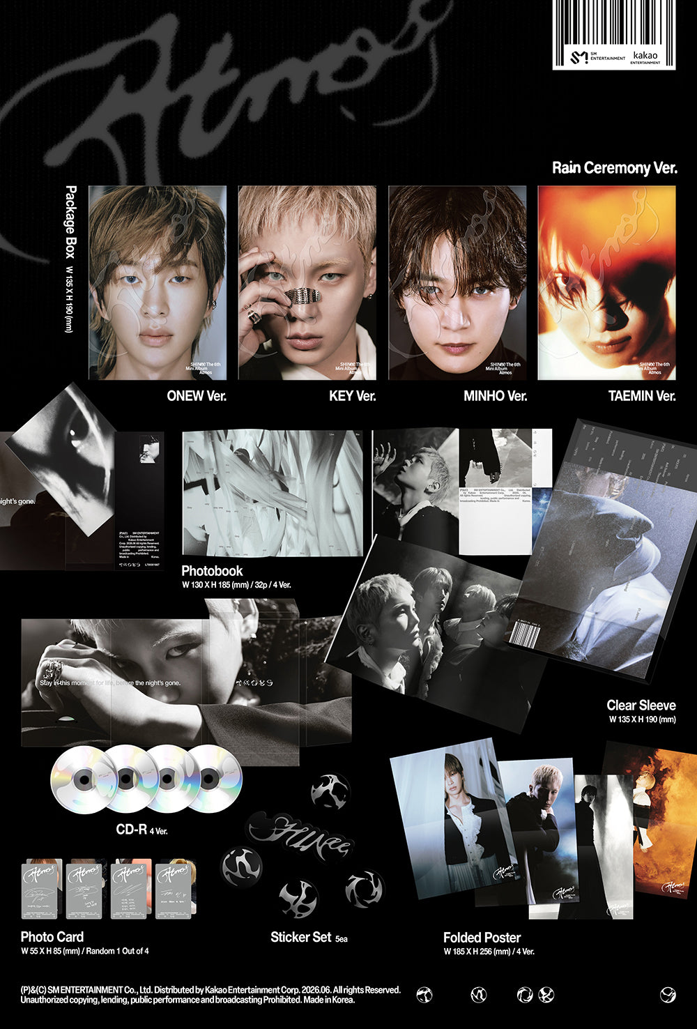 SHINEE - 6TH MINI ALBUM [ATMOS] (RAIN CEREMONY VER.)