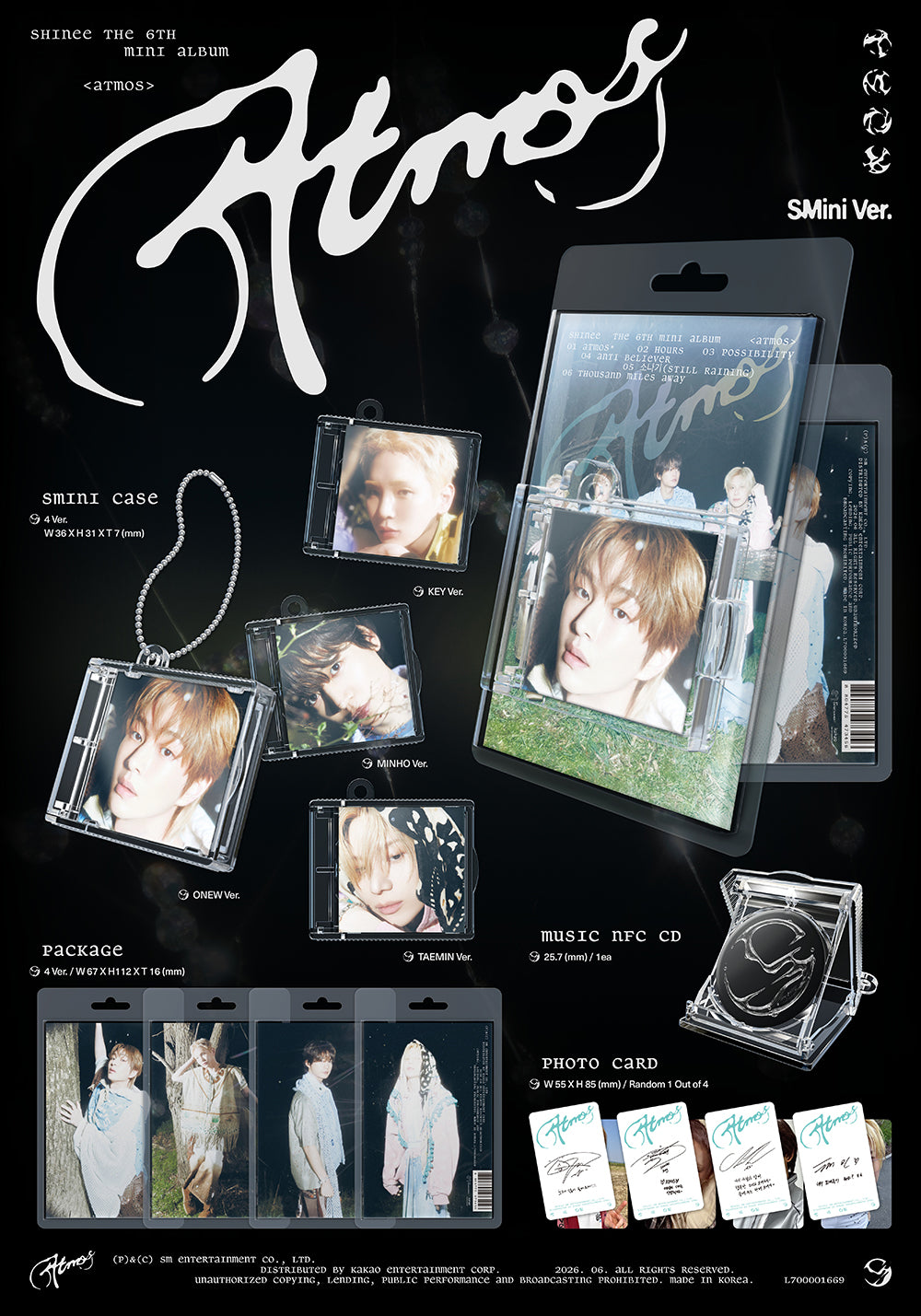 SHINEE - 6TH MINI ALBUM [ATMOS] (SMINI VER.)