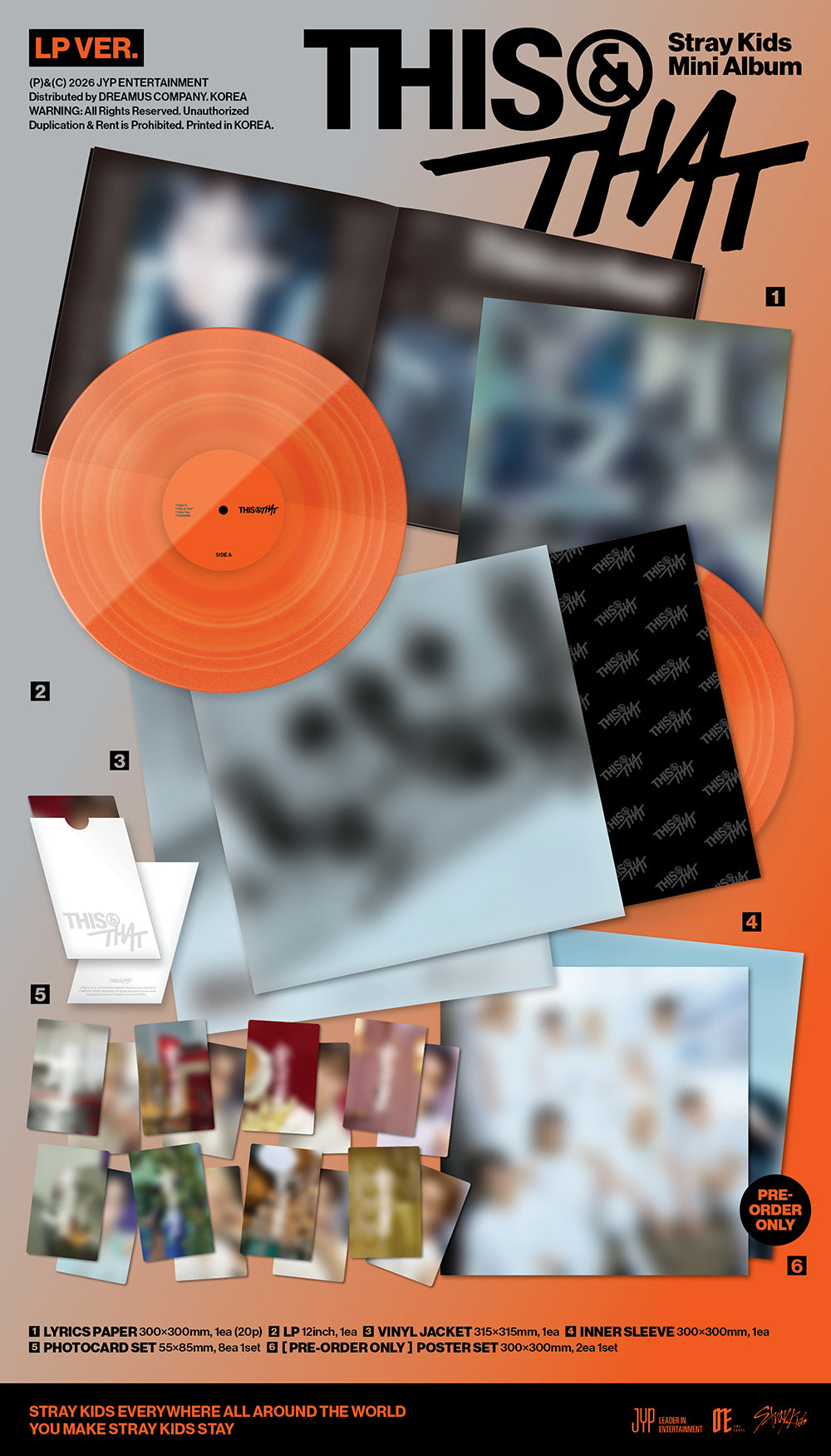 STRAY KIDS - THIS & THAT (LP VER.) + FANS SHOP POB PHOTOCARD