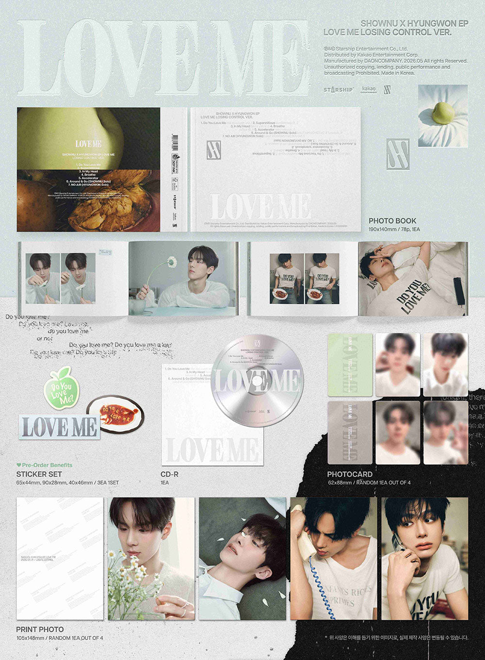 SHOWNU X HYUNGWON (MONSTA X) - EP [LOVE ME]