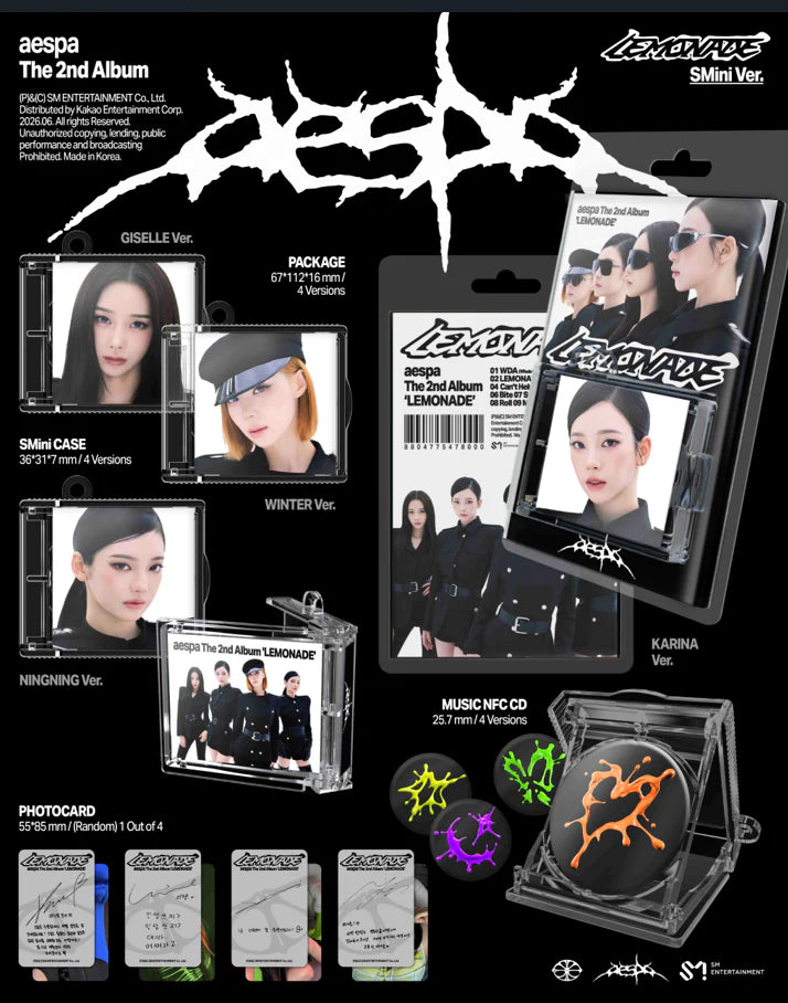 AESPA - 2ND ALBUM [LEMONADE] (SMINI VER.)
