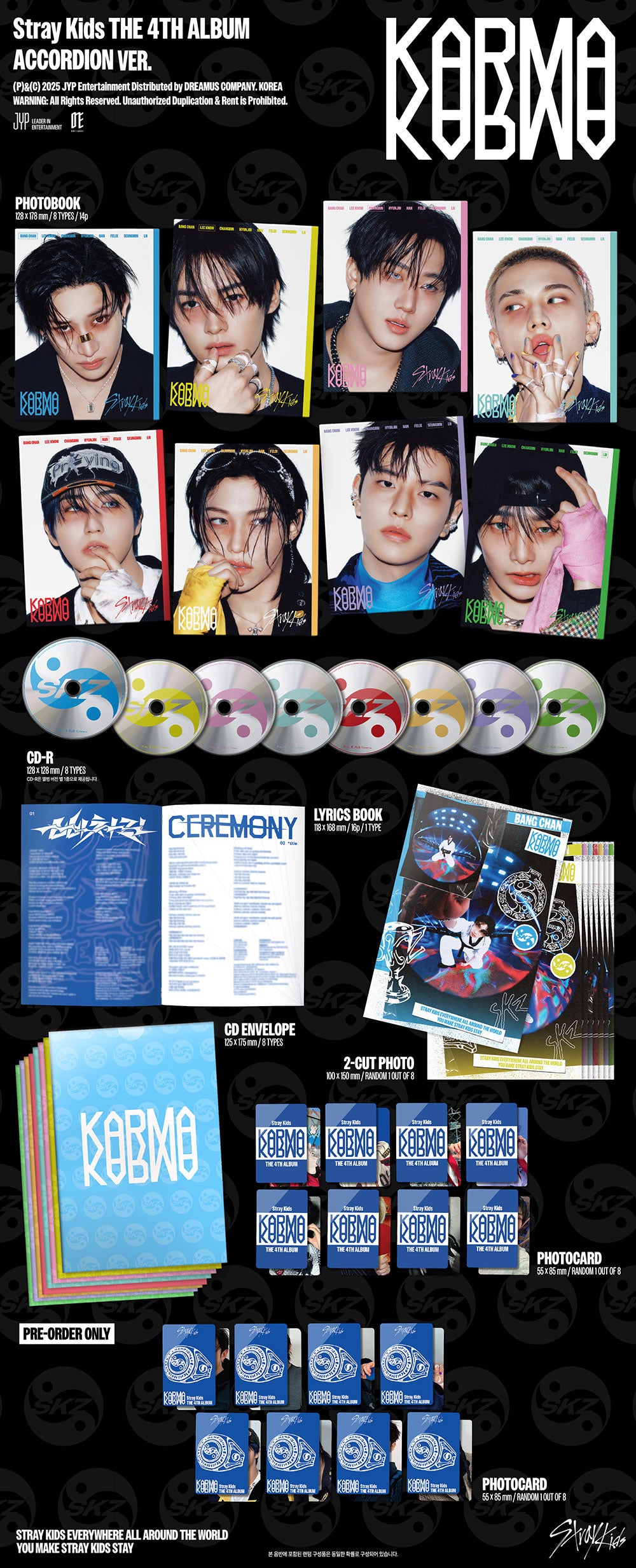 [PRE-ORDER] STRAY KIDS - KARMA (ACCORDION VER.) + MAKESTAR POB PHOTOCARD