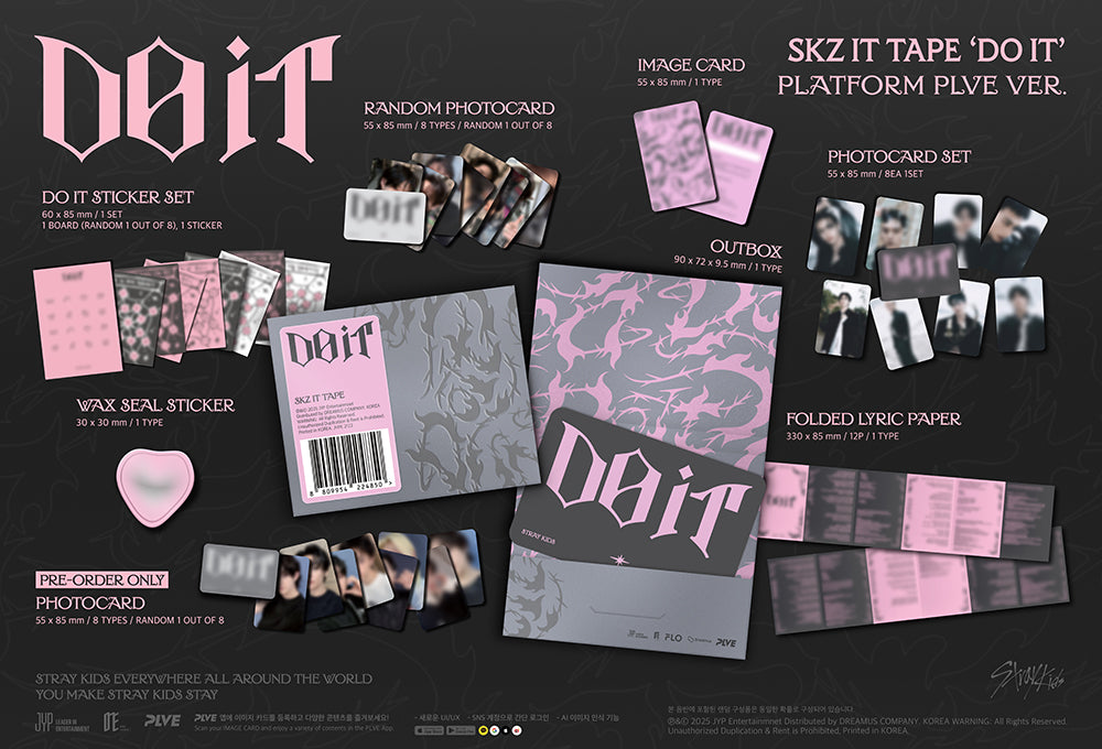 [PRE-ORDER] STRAY KIDS - SKZ IT TAPE ‘DO IT’ (PLATFORM PLVE VER.) + MAKESTAR POB PHOTOCARD