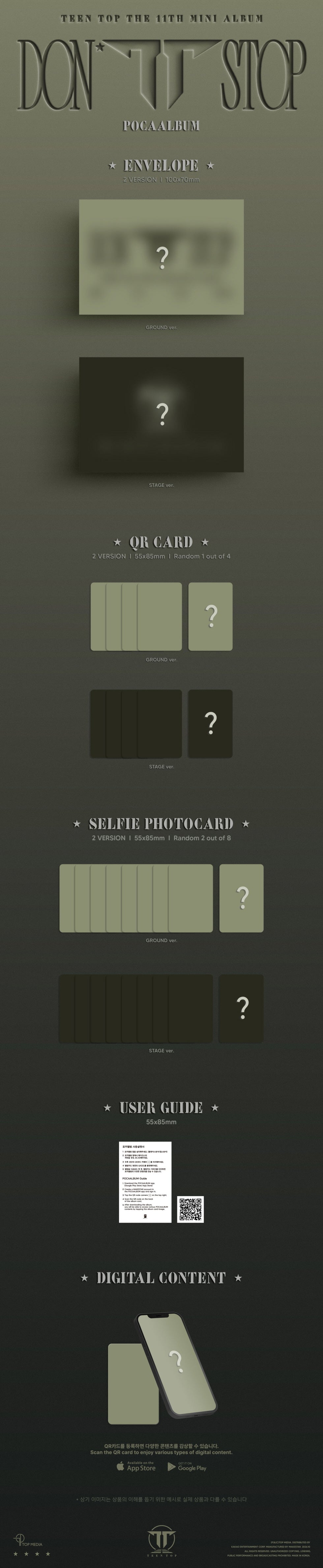 TEEN TOP - 11TH EP [DON'T STOP] (POCAALBUM) (T21-6A23-101) - image 2 [064b32edbbd3]