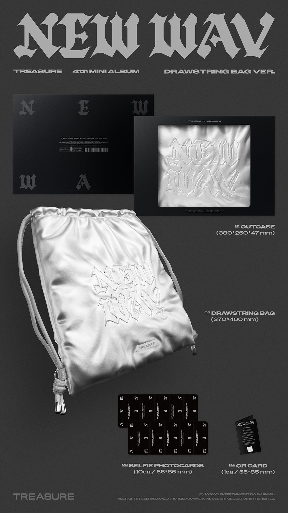 TREASURE - 4TH MINI ALBUM [NEW WAV] DRAWSTRING BAG VER. (LIMITED EDITION)