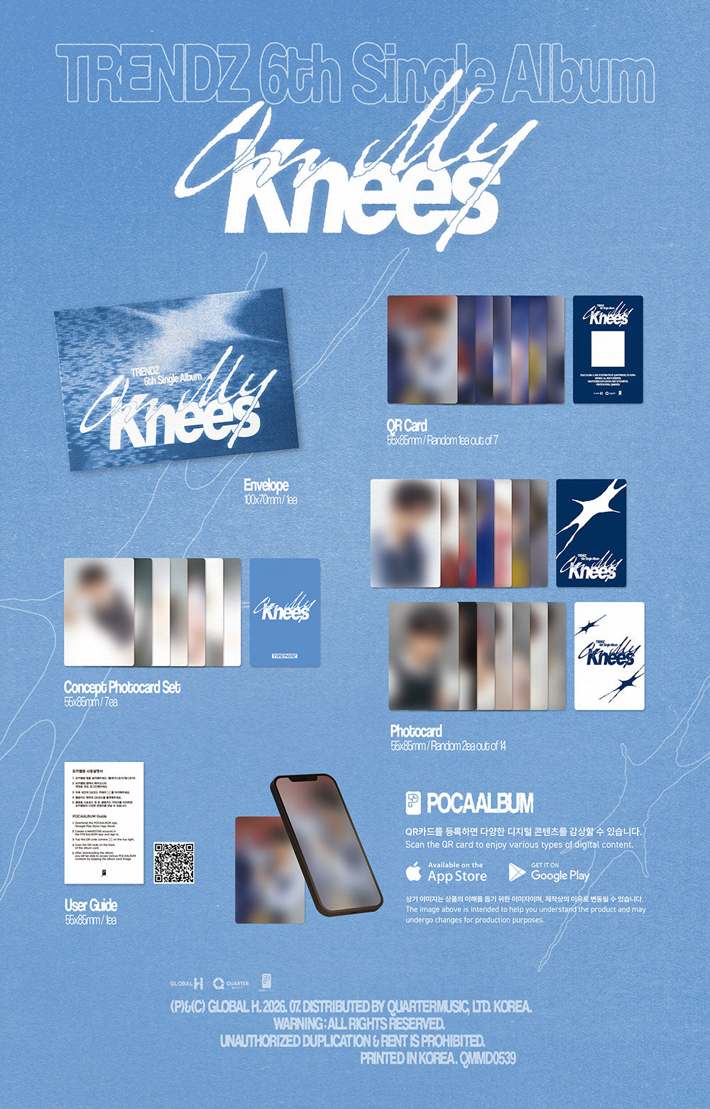 TRENDZ - 6TH SINGLE ALBUM [ON MY KNEES] POCAALBUM