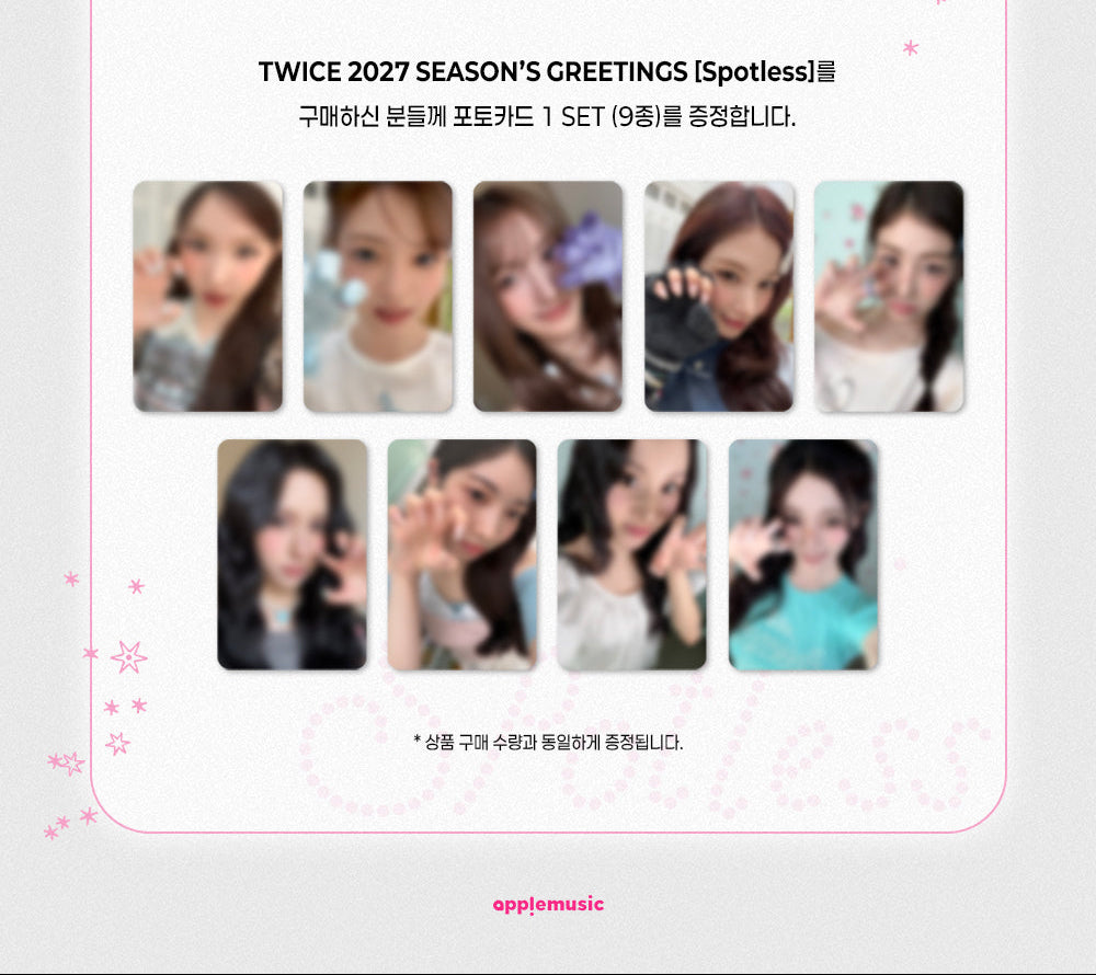 TWICE - 2027 SEASON'S GREETINGS [SPOTLESS] - APPLEMUSIC POB