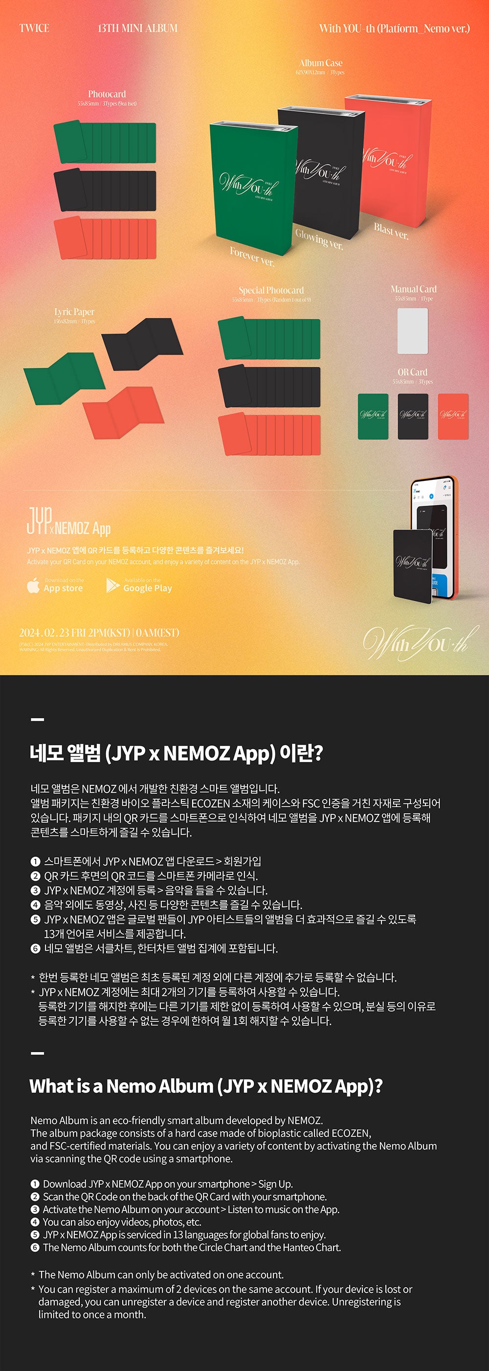 TWICE - WITH YOU-TH (NEMO VERSION) [13TH MINI ALBUM] – TOKKI-SHOP